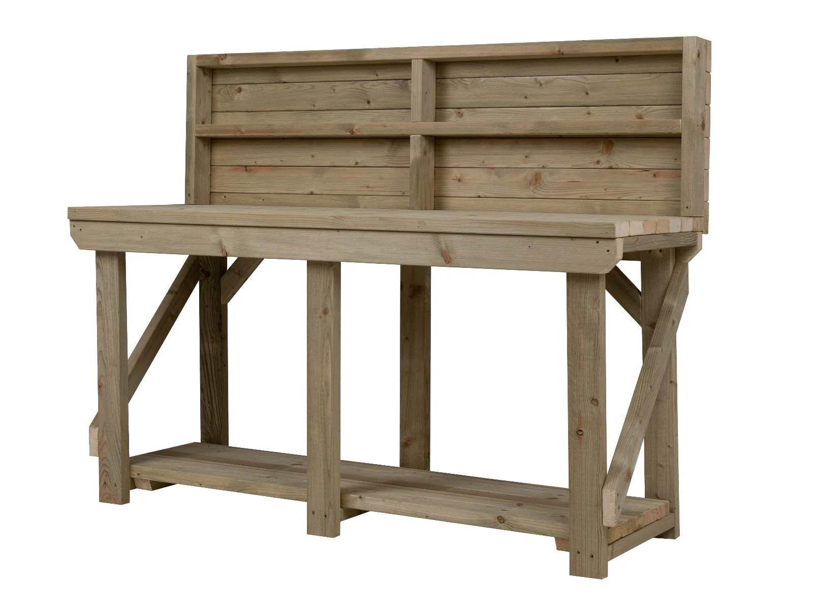 Indoor/outdoor workbench, pressure treated bench with back panel - Image 11