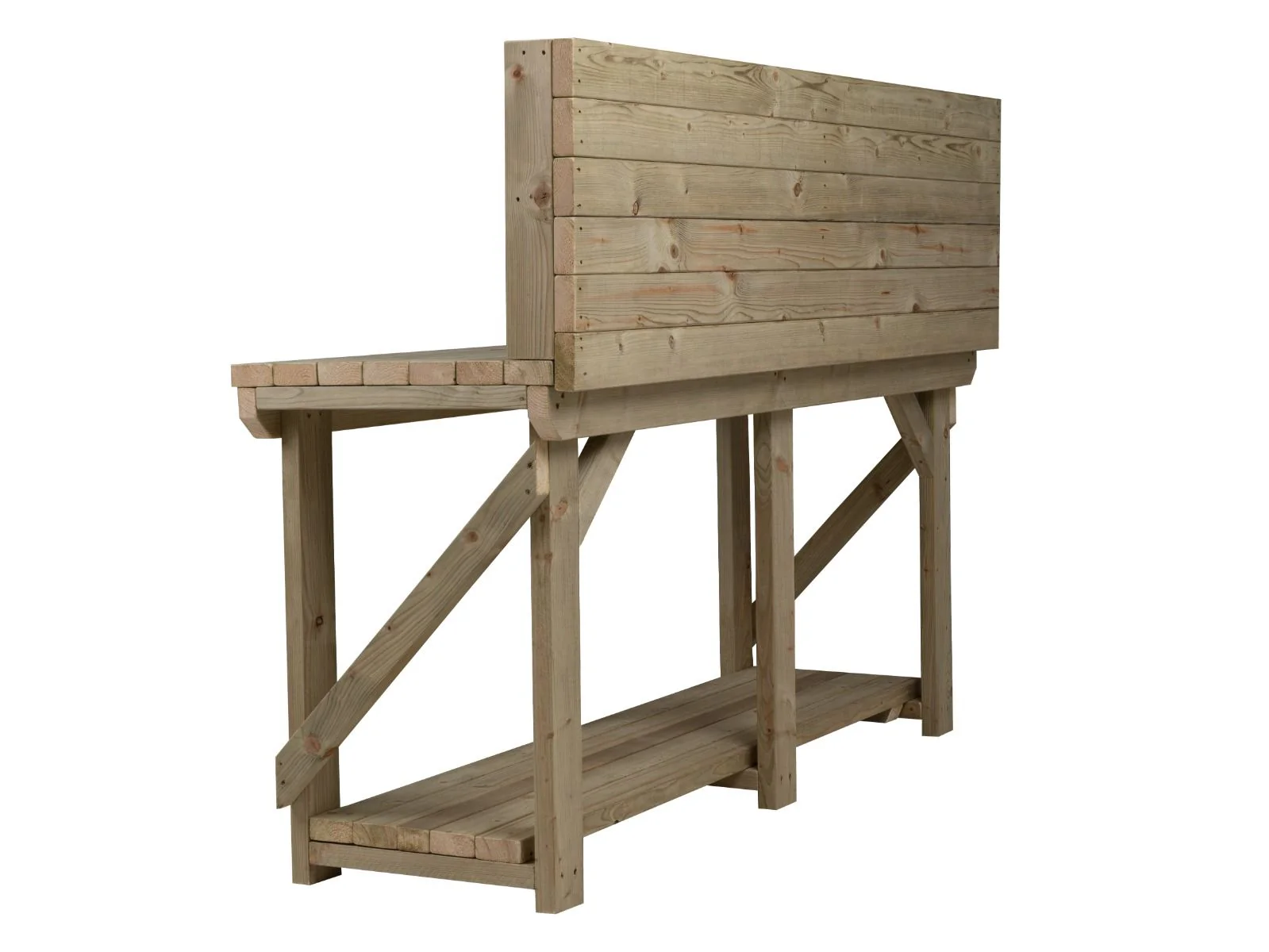 Indoor/outdoor workbench, pressure treated bench with back panel - Image 13