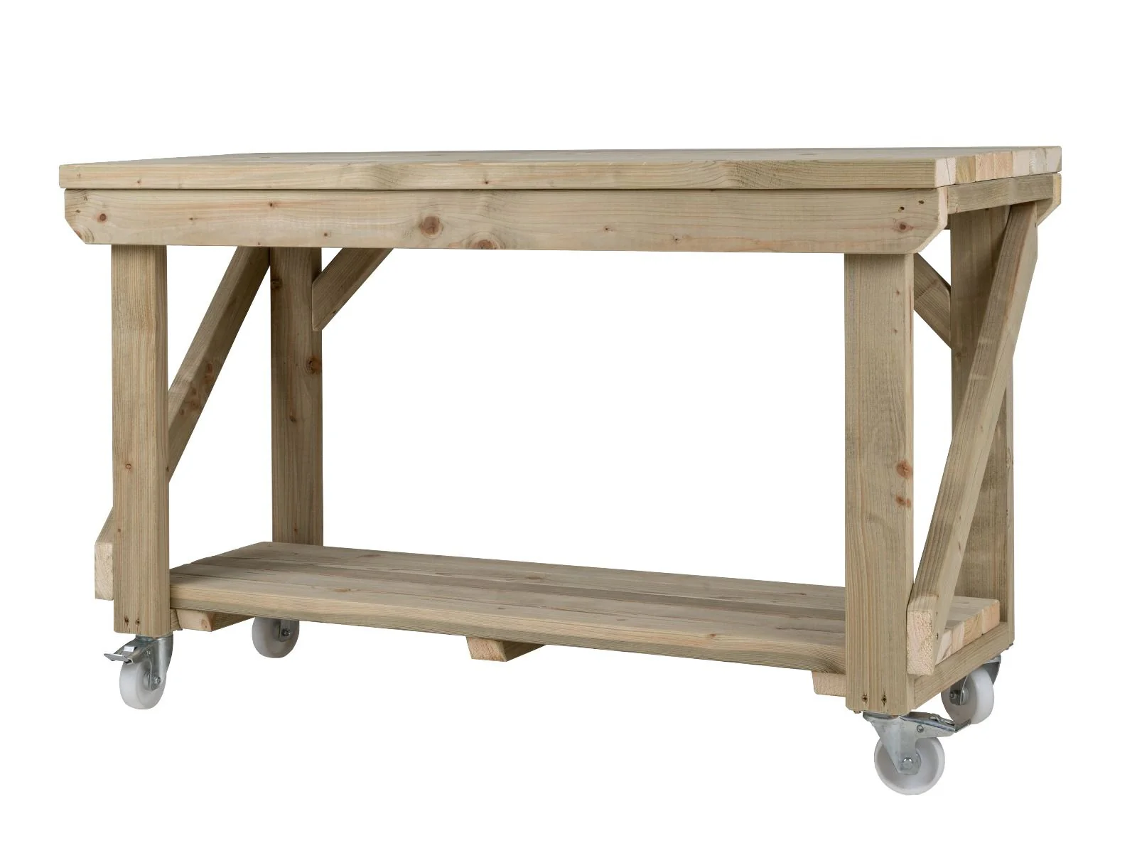 Indoor/outdoor workbench, pressure treated bench with wheels - Image 10