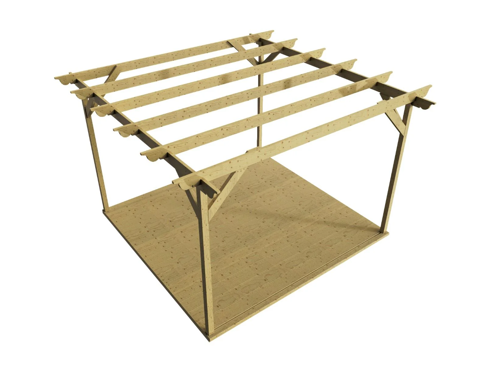 Ovolo Wooden Pergola and Decking Kit - Image 2