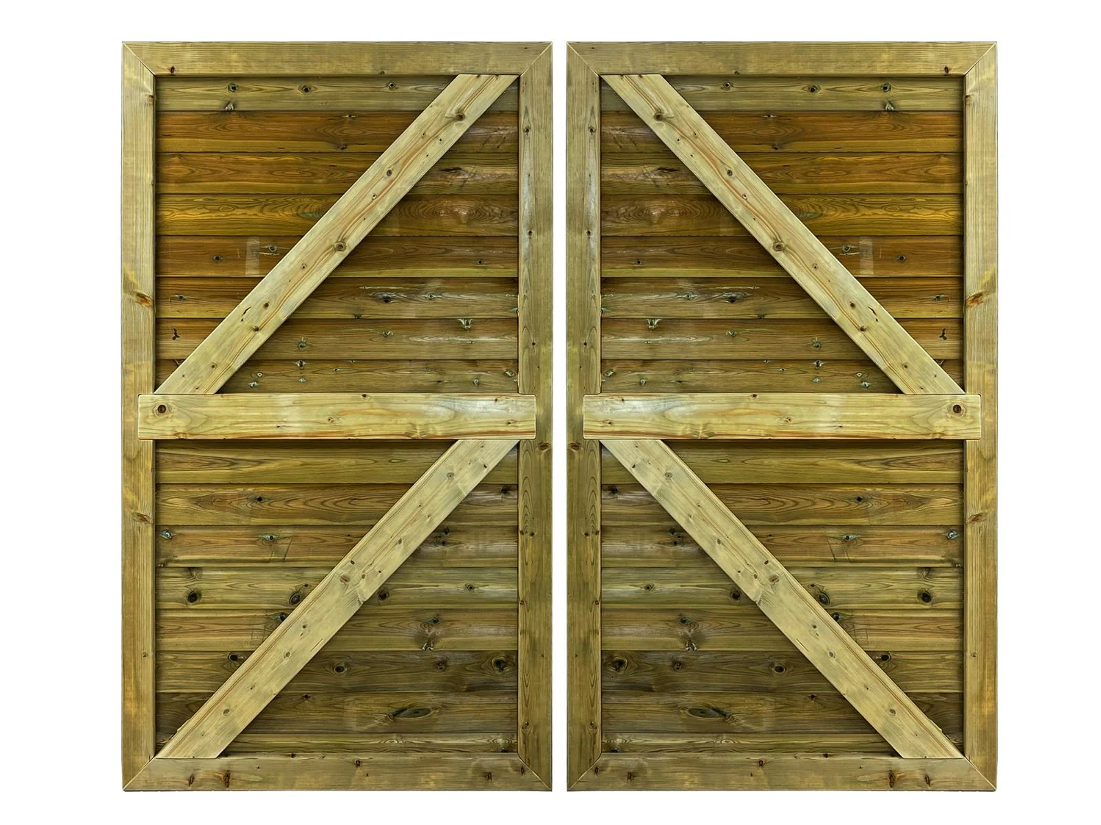 Pair Of Driveway Gates - Premium Horizontal Tongue And Groove - Height 150cm - Image 3