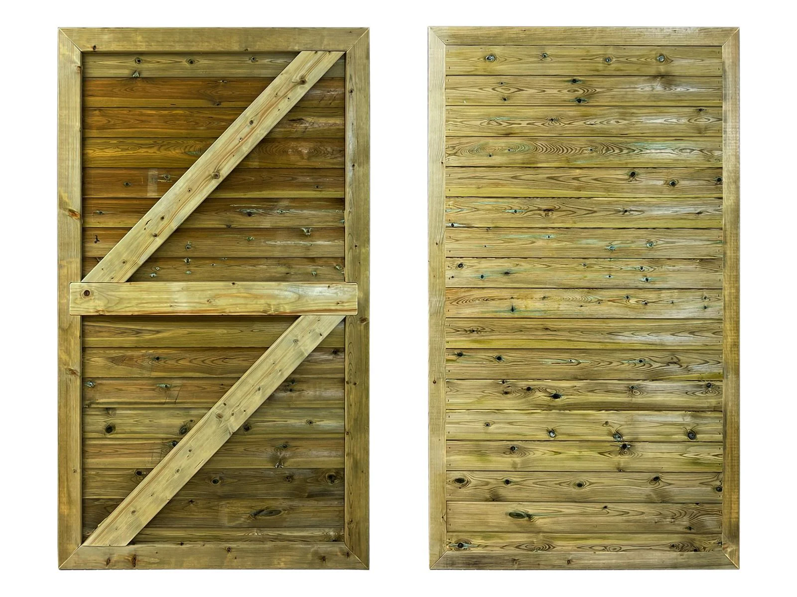 Pair Of Driveway Gates - Premium Horizontal Tongue And Groove - Height 150cm - Image 7