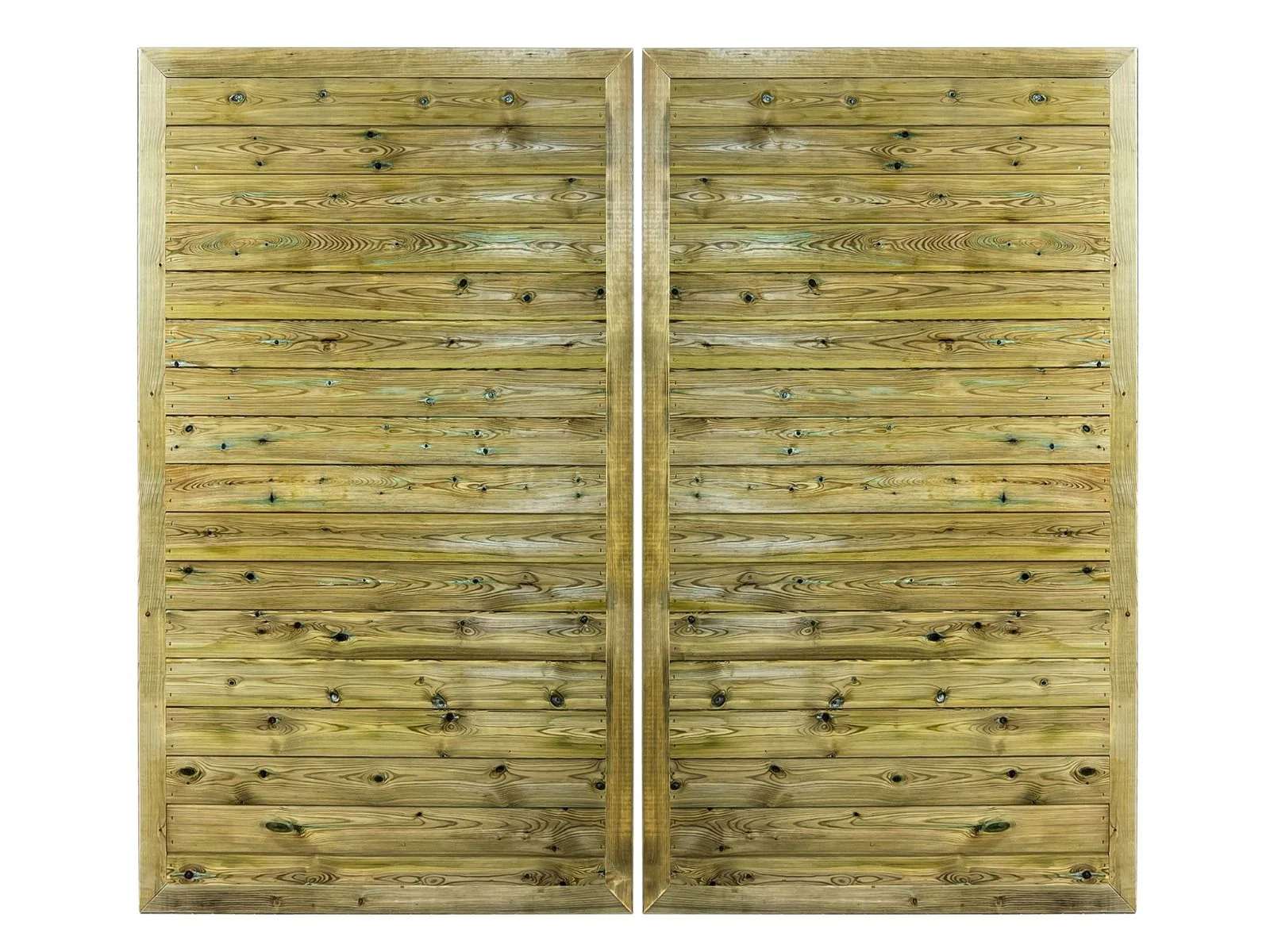 Pair Of Driveway Gates - Premium Horizontal Tongue And Groove - Height 210cm - Image 2