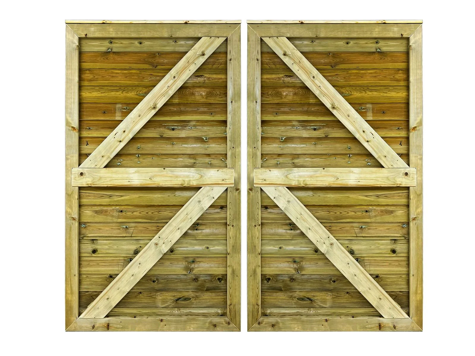 Pair Of Driveway Gates - Premium Horizontal Tongue And Groove - Height 210cm - Image 5