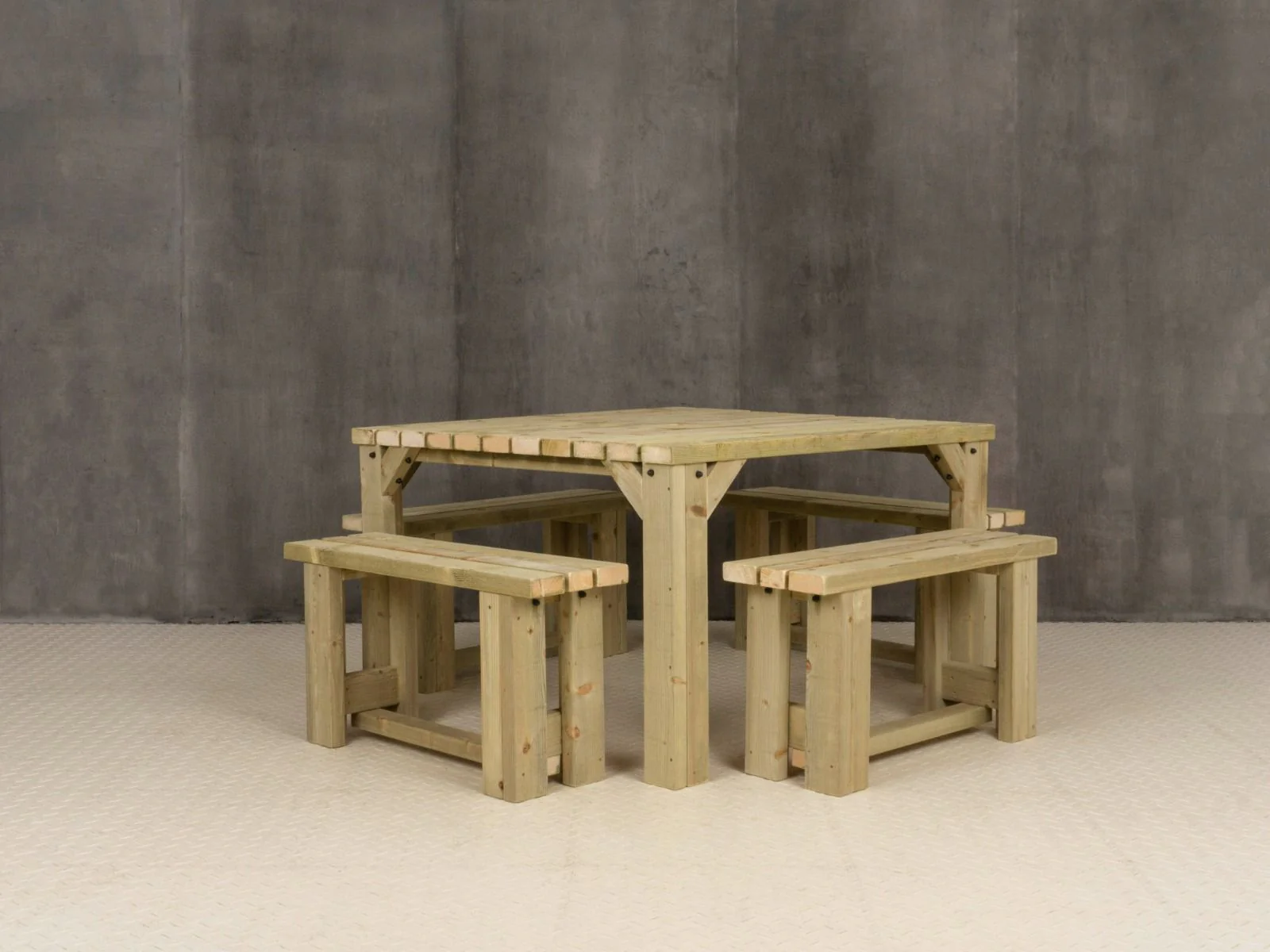 QUADRUM Picnic Table With 4 Benches - Image 7