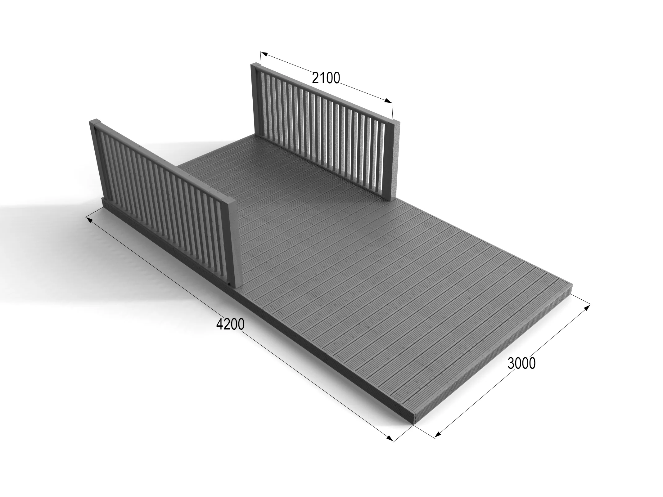Rectangular Decking Kit With Balustrades V.1 - Image 12
