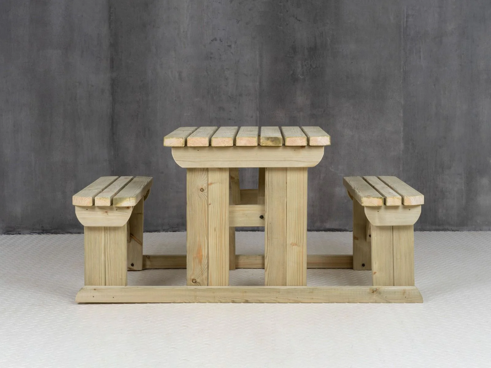 Abies Rounded Picnic Table and Benches Set - Image 9