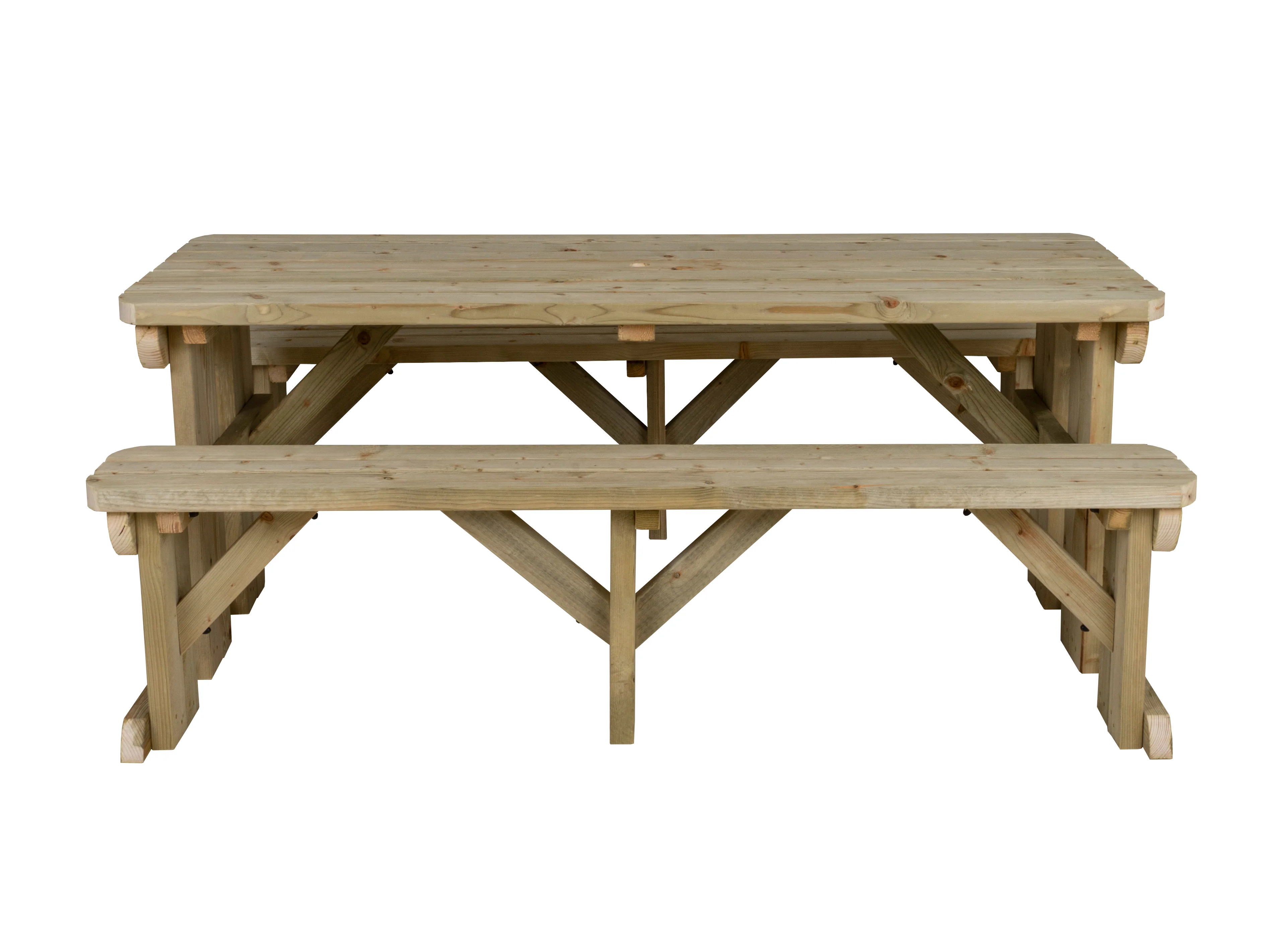 Aspen Rounded Picnic Table and Benches Set - Image 20