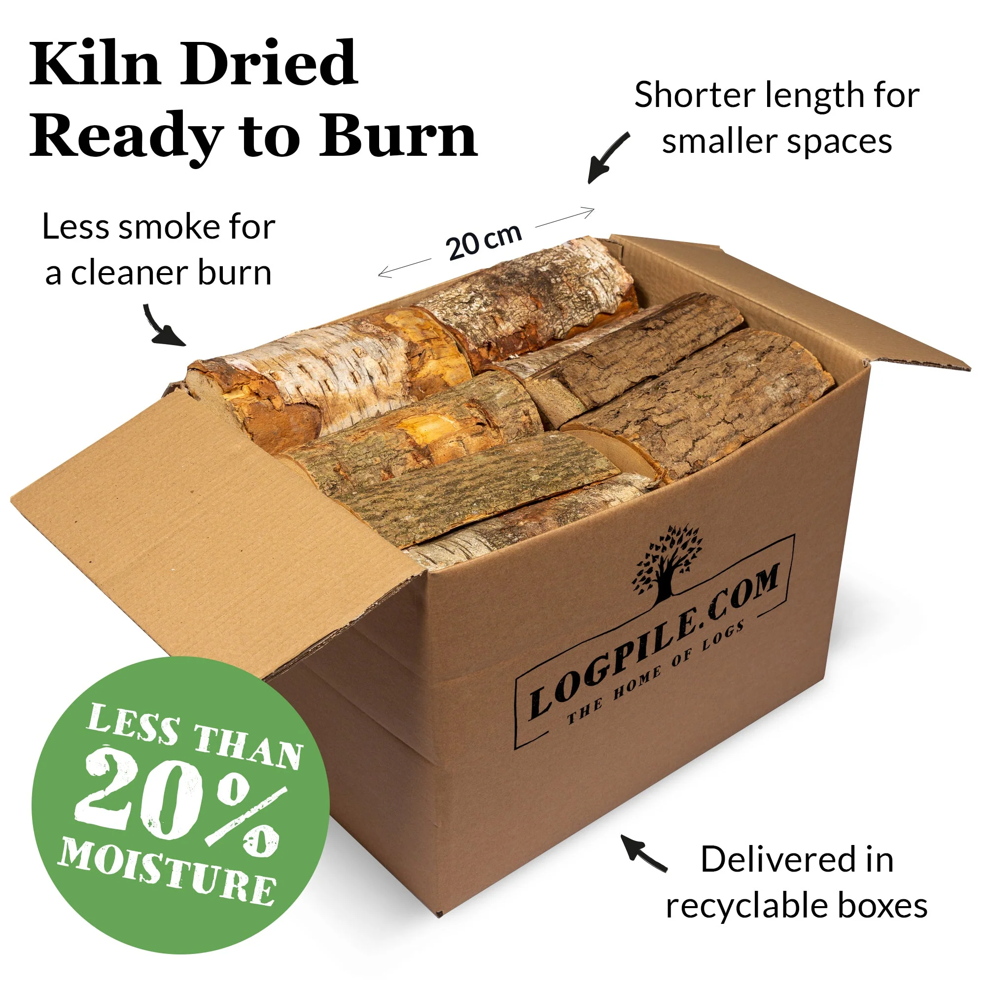 Short Ash 6" Kiln Dried Hardwood Logs - Image 2