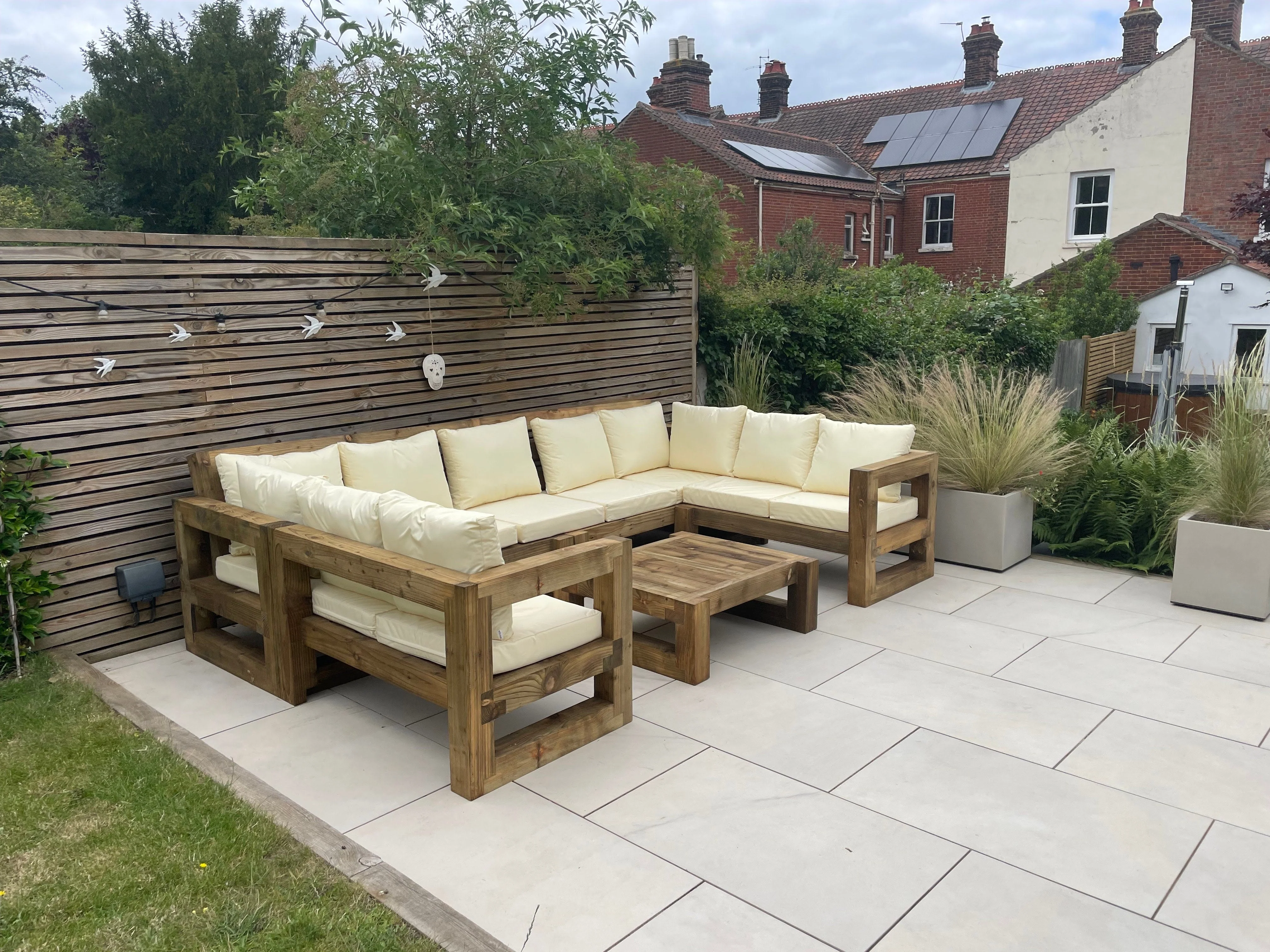 Solid Wood Garden Sofa Patio set Extra Large - Image 3
