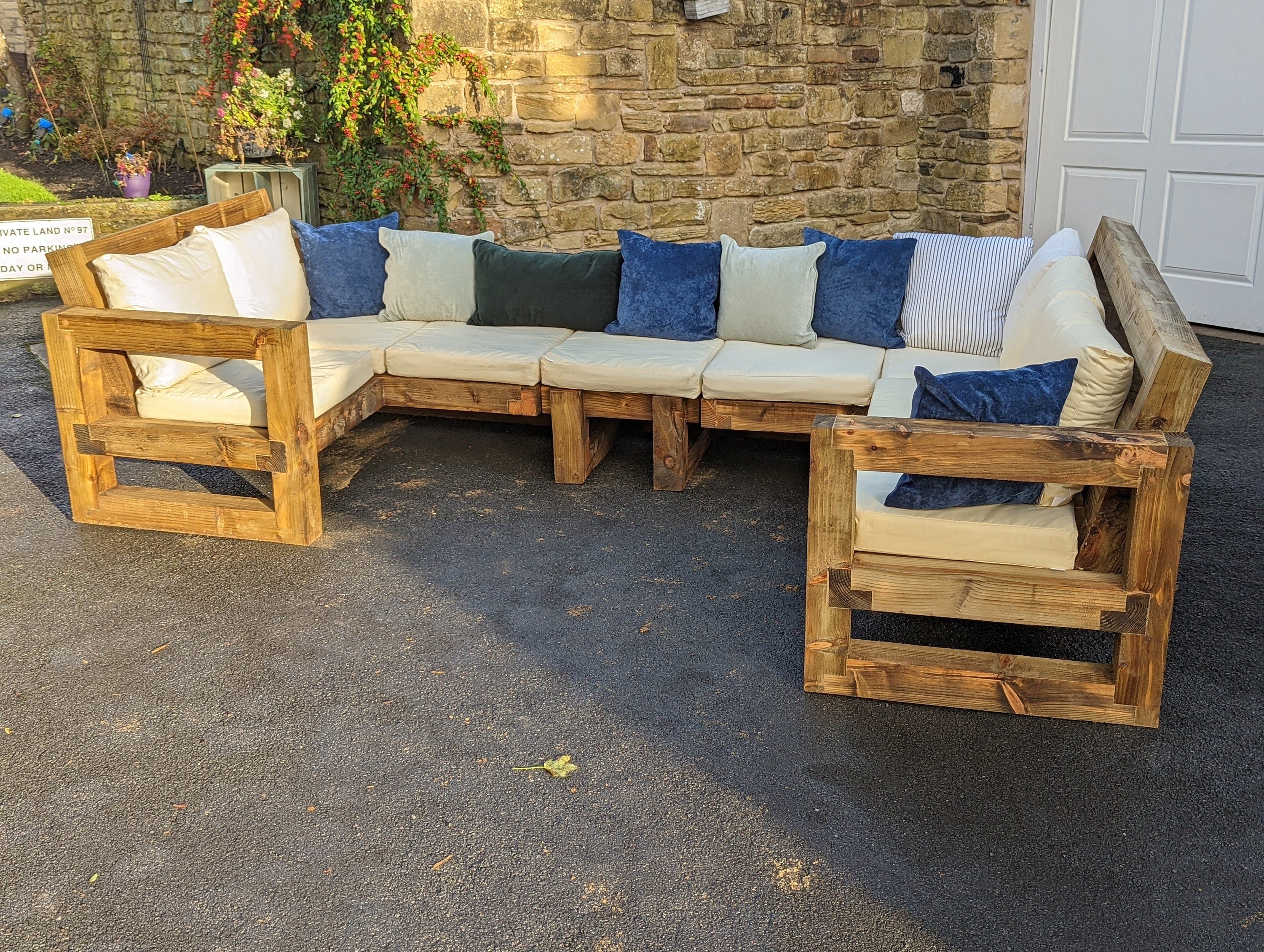 Solid Wood Garden Sofa Patio set Large - Image 2