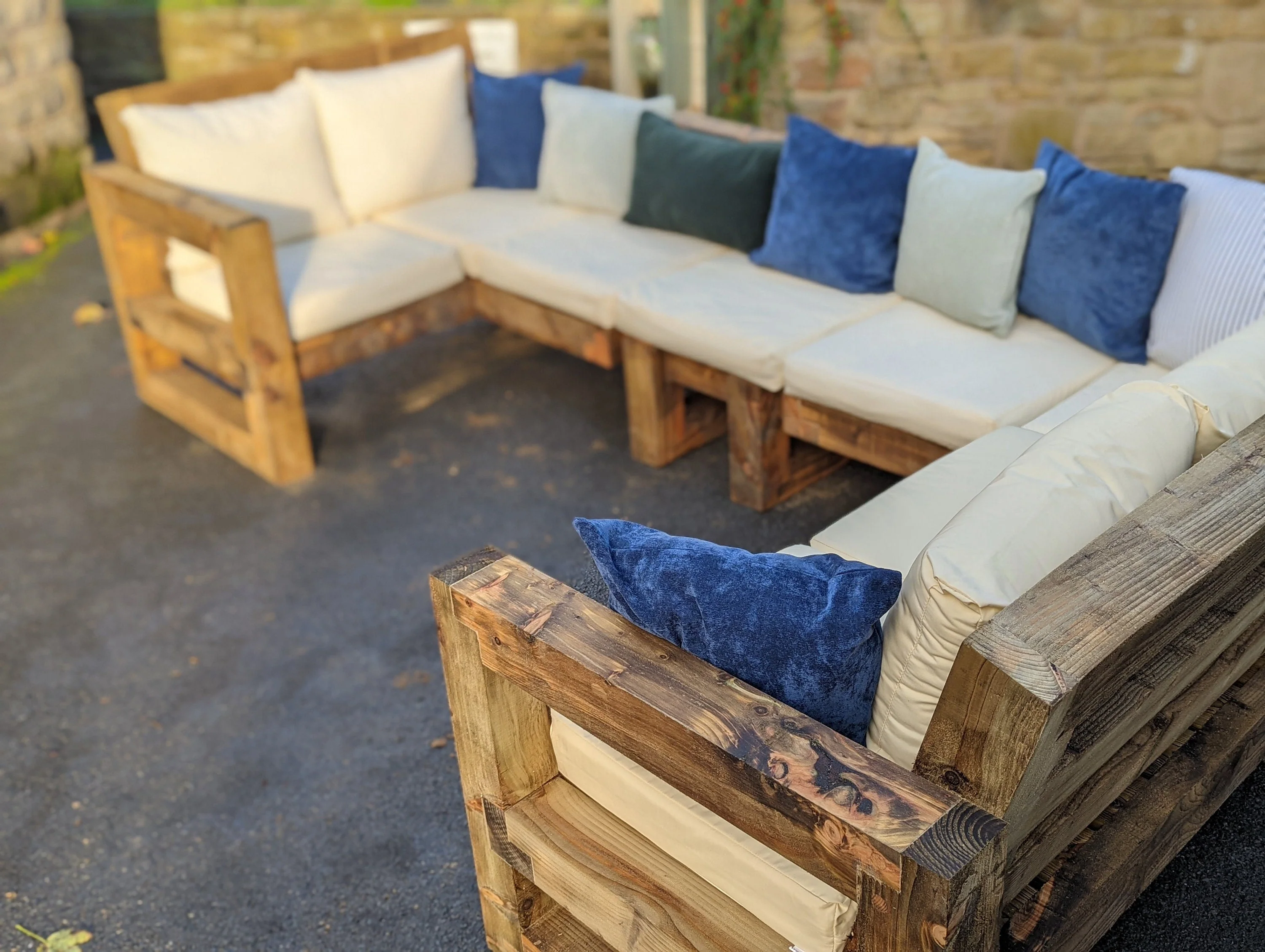 Solid Wood Garden Sofa Patio set Large - Image 5