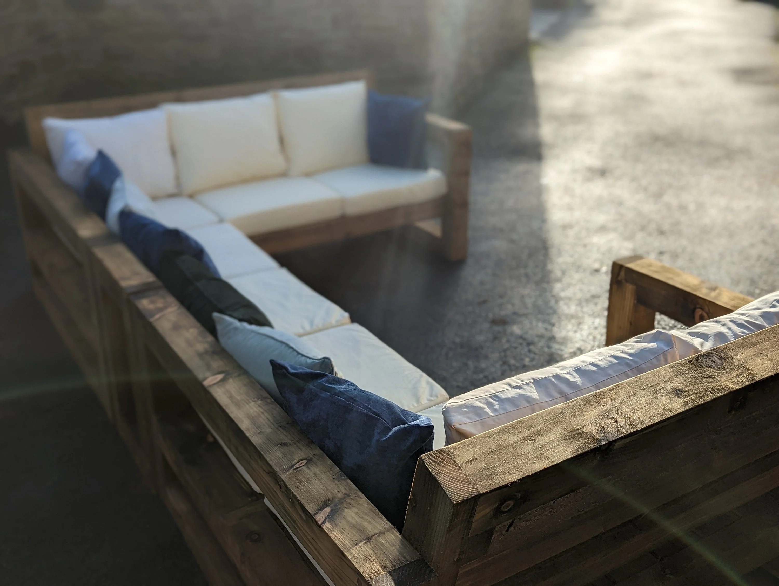Solid Wood Garden Sofa Patio set Large - Image 6