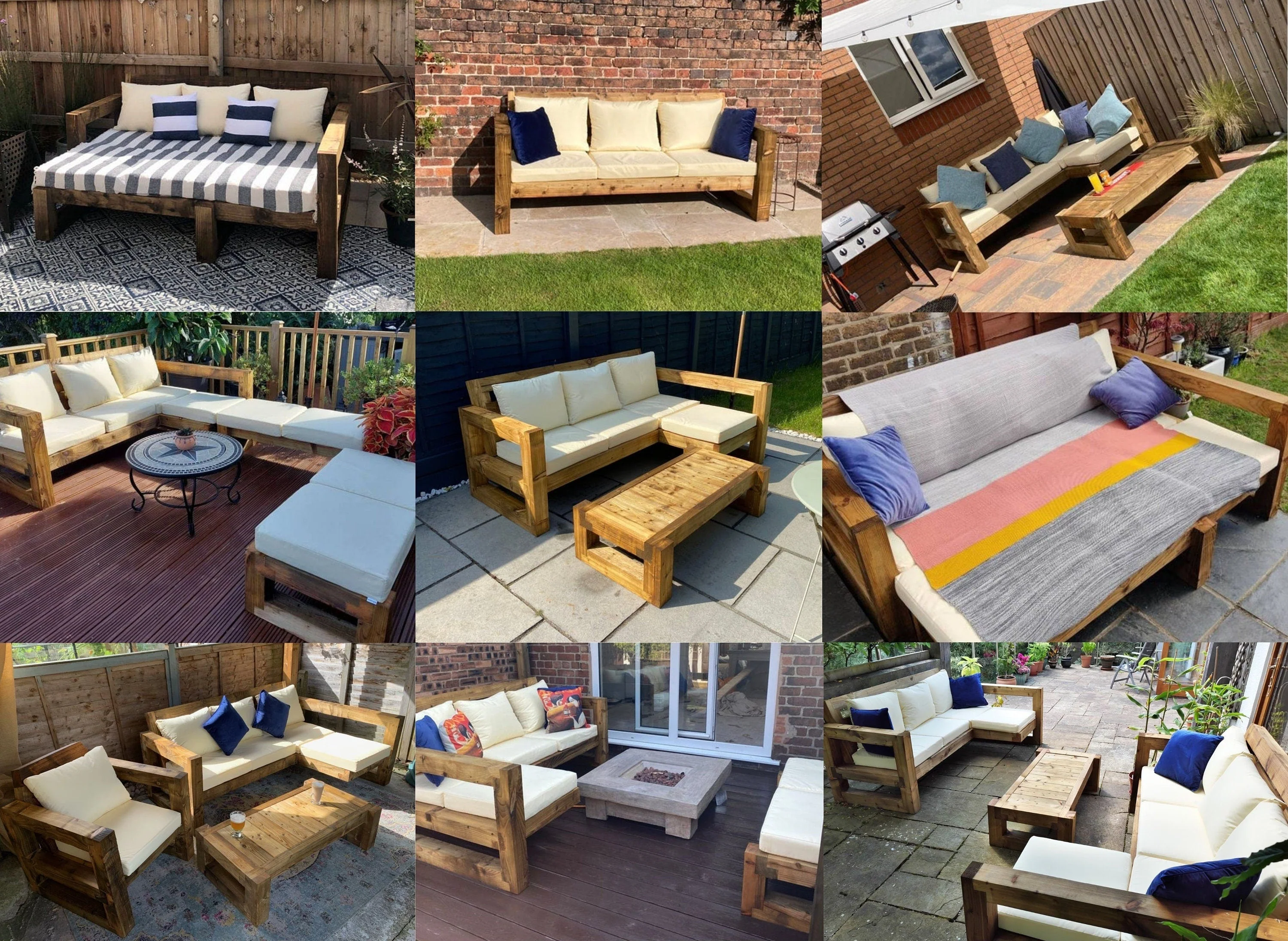 Solid Wood Garden Table/bench - Image 3