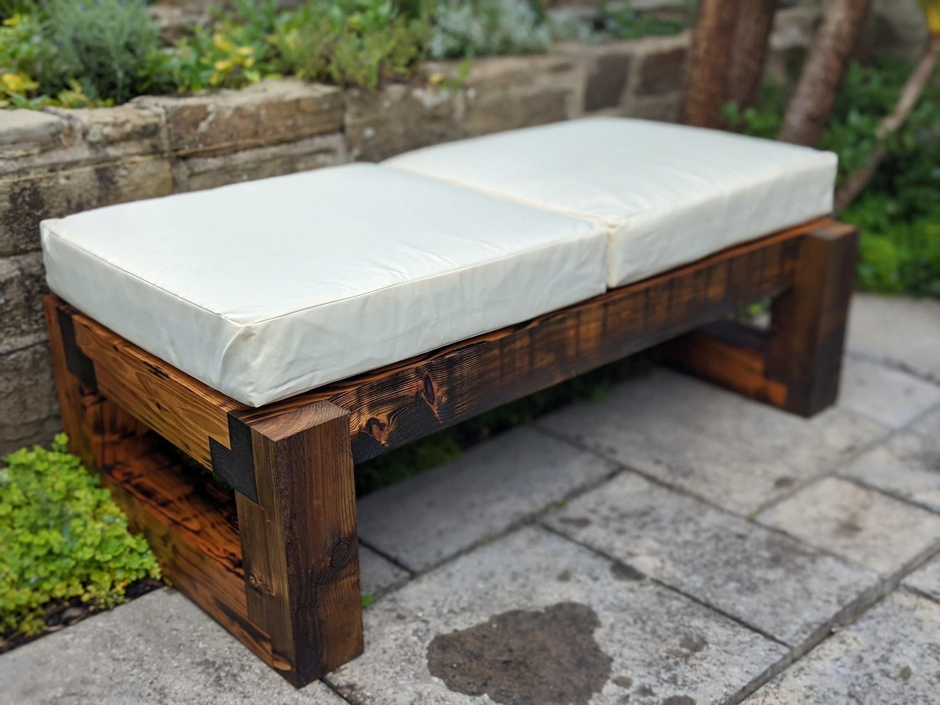 Solid Wood Garden Table/bench - Image 4