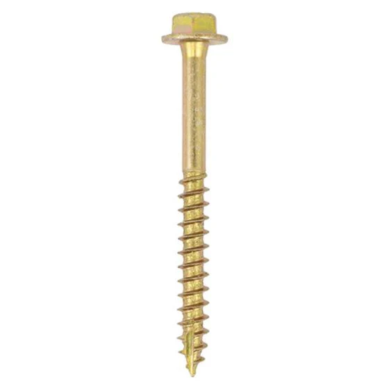 Timco Advanced Coach Screws - Hex Flange - Yellow Box 50pcs - 8.0 x 100 - 8100SCSY