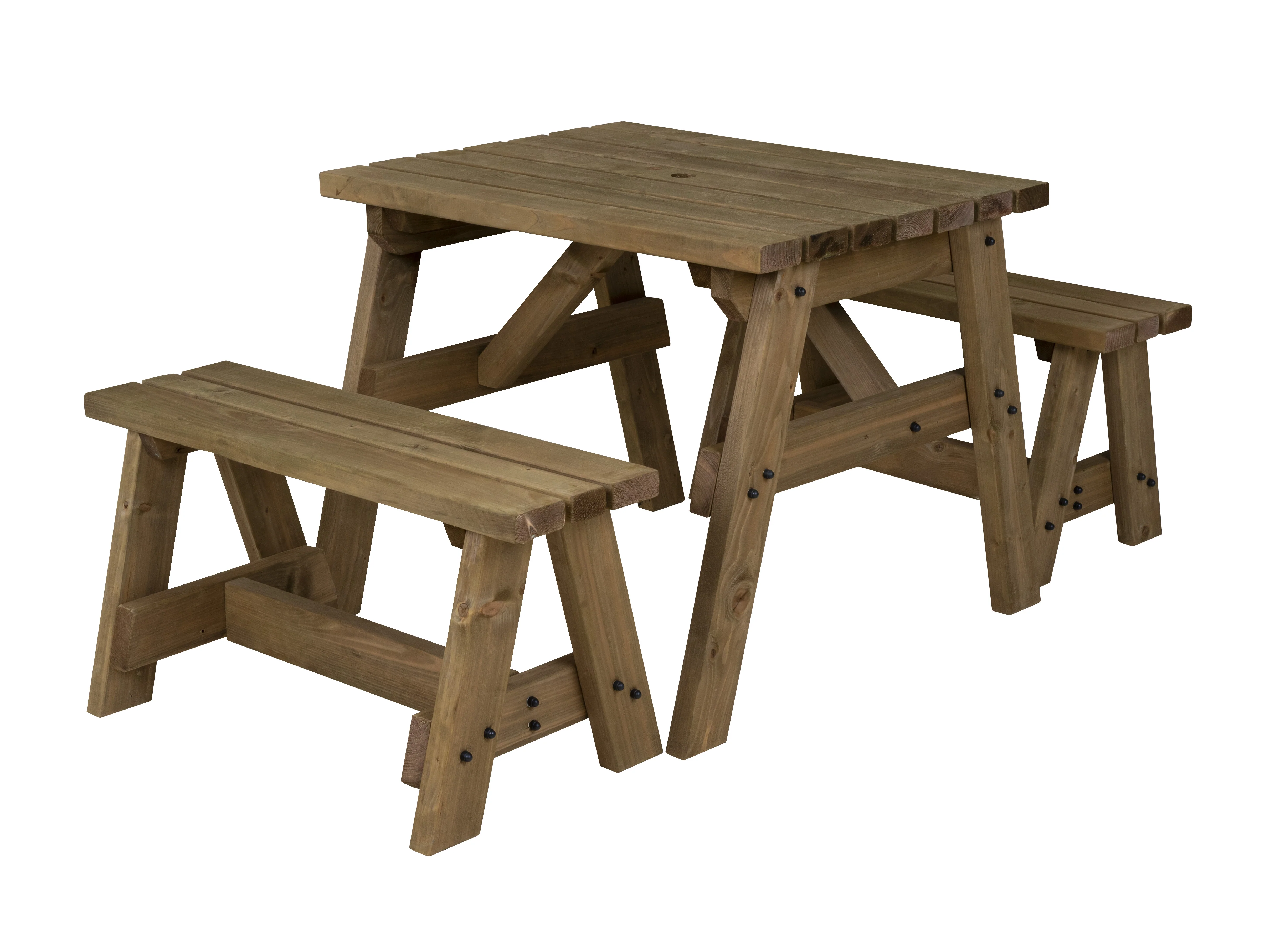 Victoria Picnic Table and Benches Set - Rustic Finish - Image 15