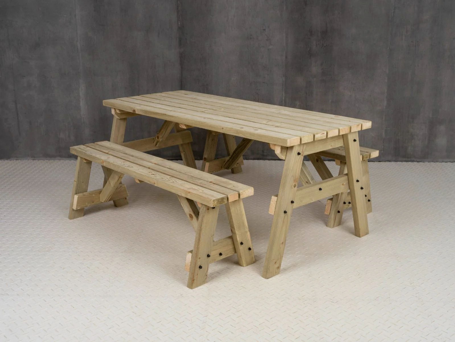 Victoria Space Saving Picnic Table and Benches Set - Image 10