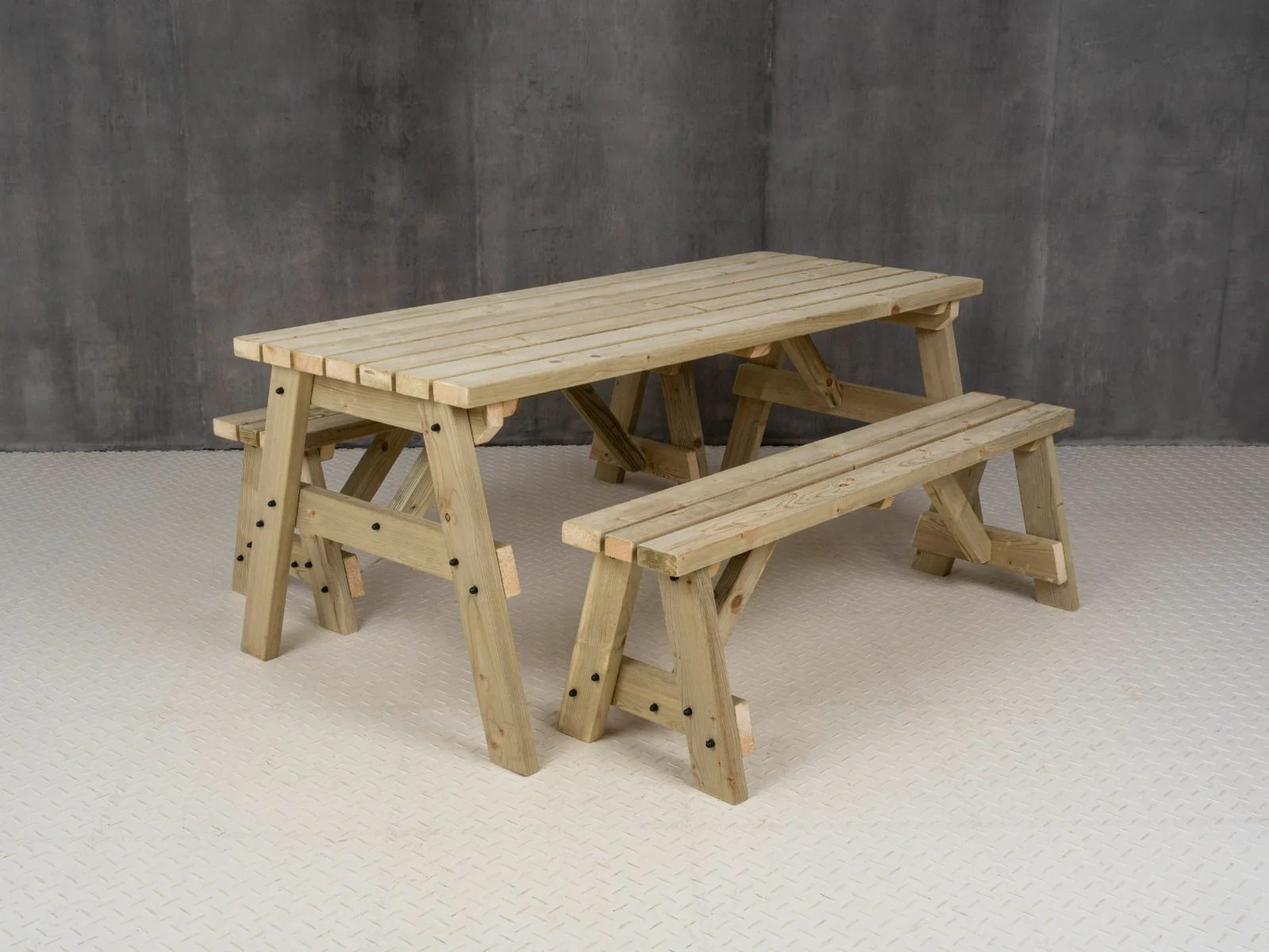 Victoria Space Saving Picnic Table and Benches Set - Image 7