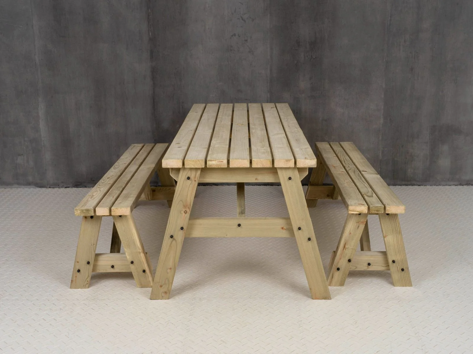 Victoria Space Saving Picnic Table and Benches Set - Image 9