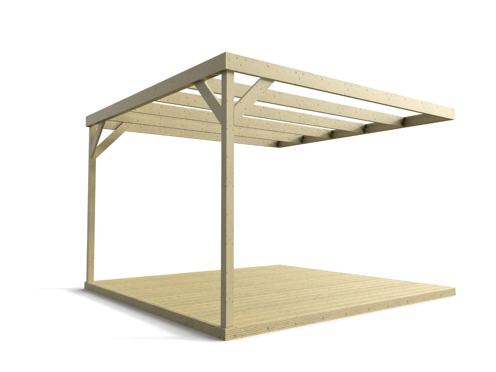 Wall-mounted Box Pergola and Decking Kit - Image 4