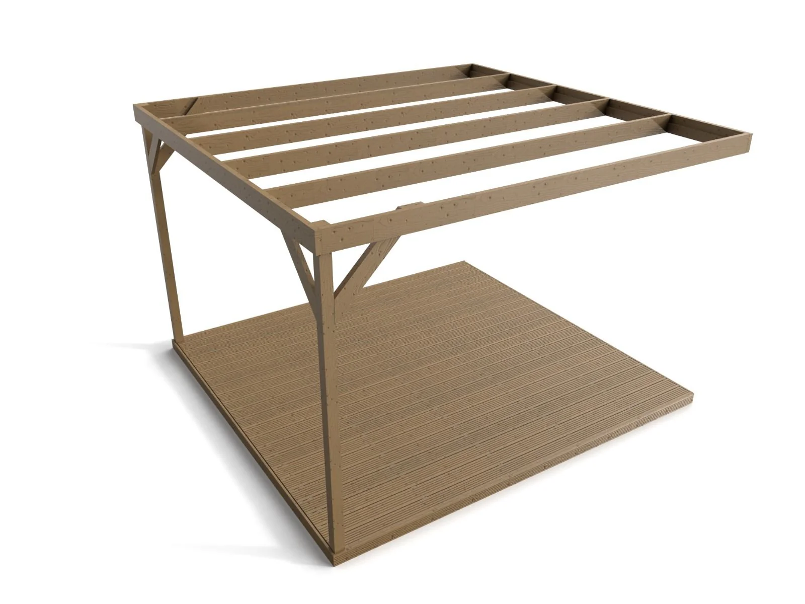 Wall-mounted Box Pergola and Decking Kit - Image 5