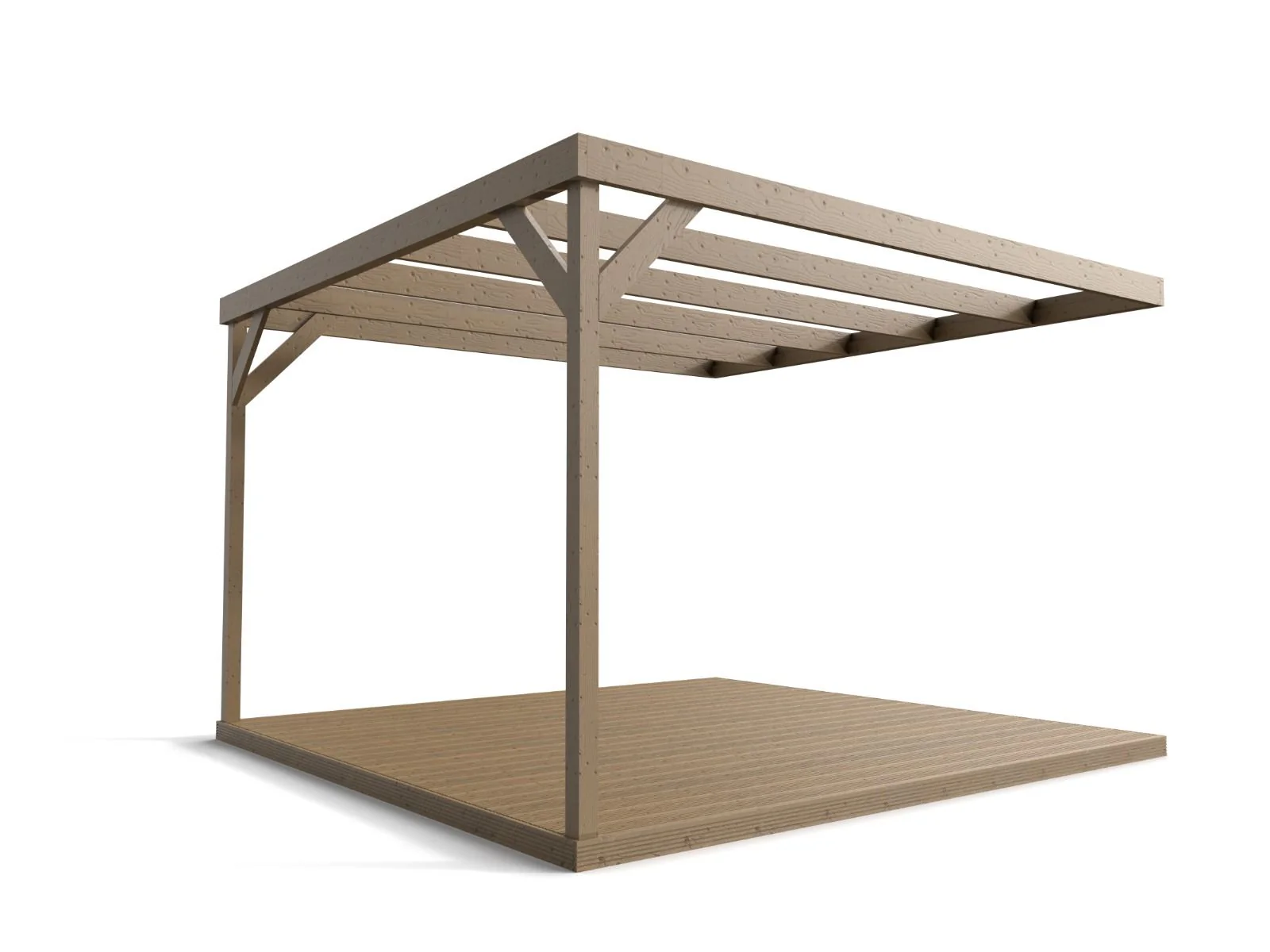 Wall-mounted Box Pergola and Decking Kit - Image 8