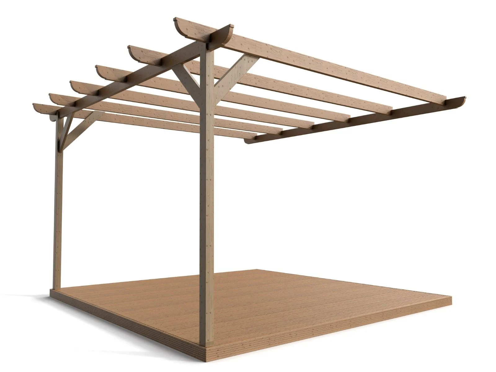 Wall Mounted Pergola and Decking Kit Corbel Design - Image 5