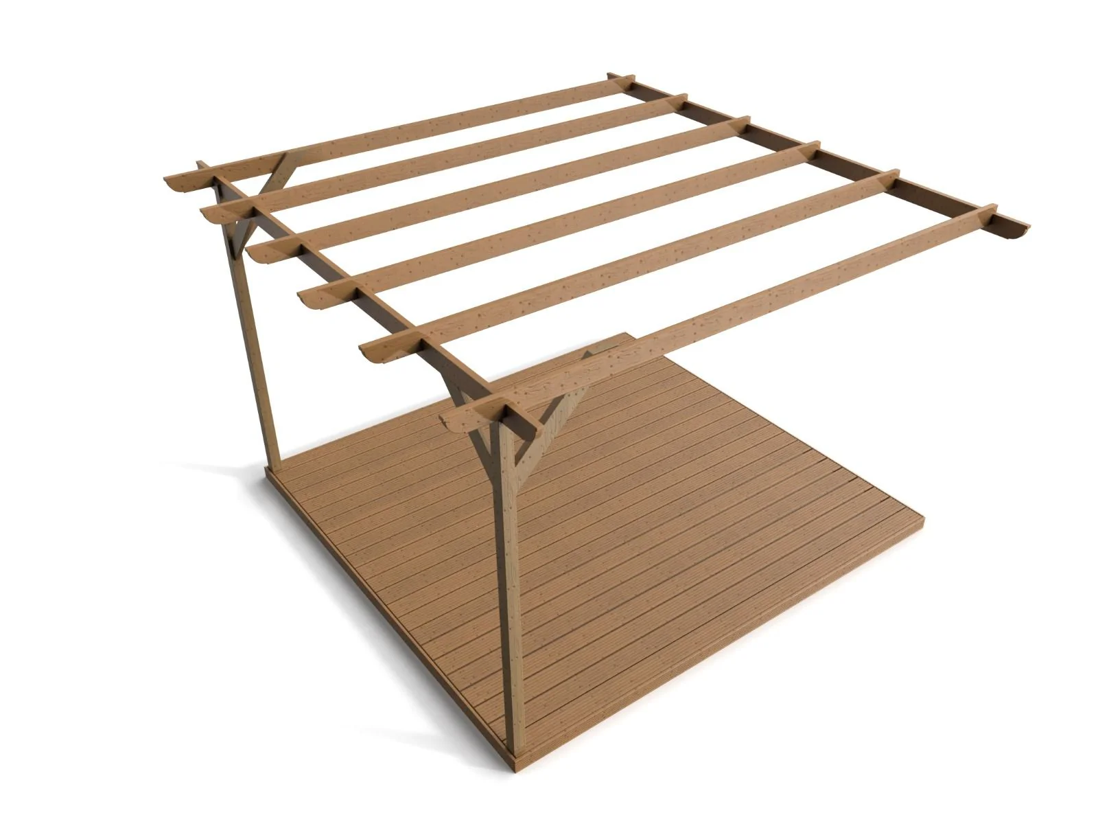 Wall Mounted Pergola and Decking Kit Corbel Design - Image 6