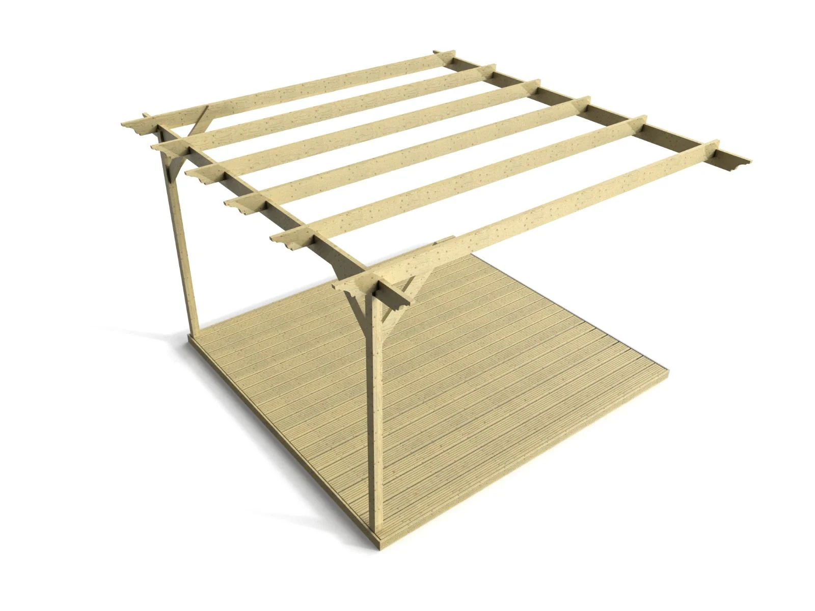 Wall Mounted Pergola and Decking Kit Orchid Design - Image 4