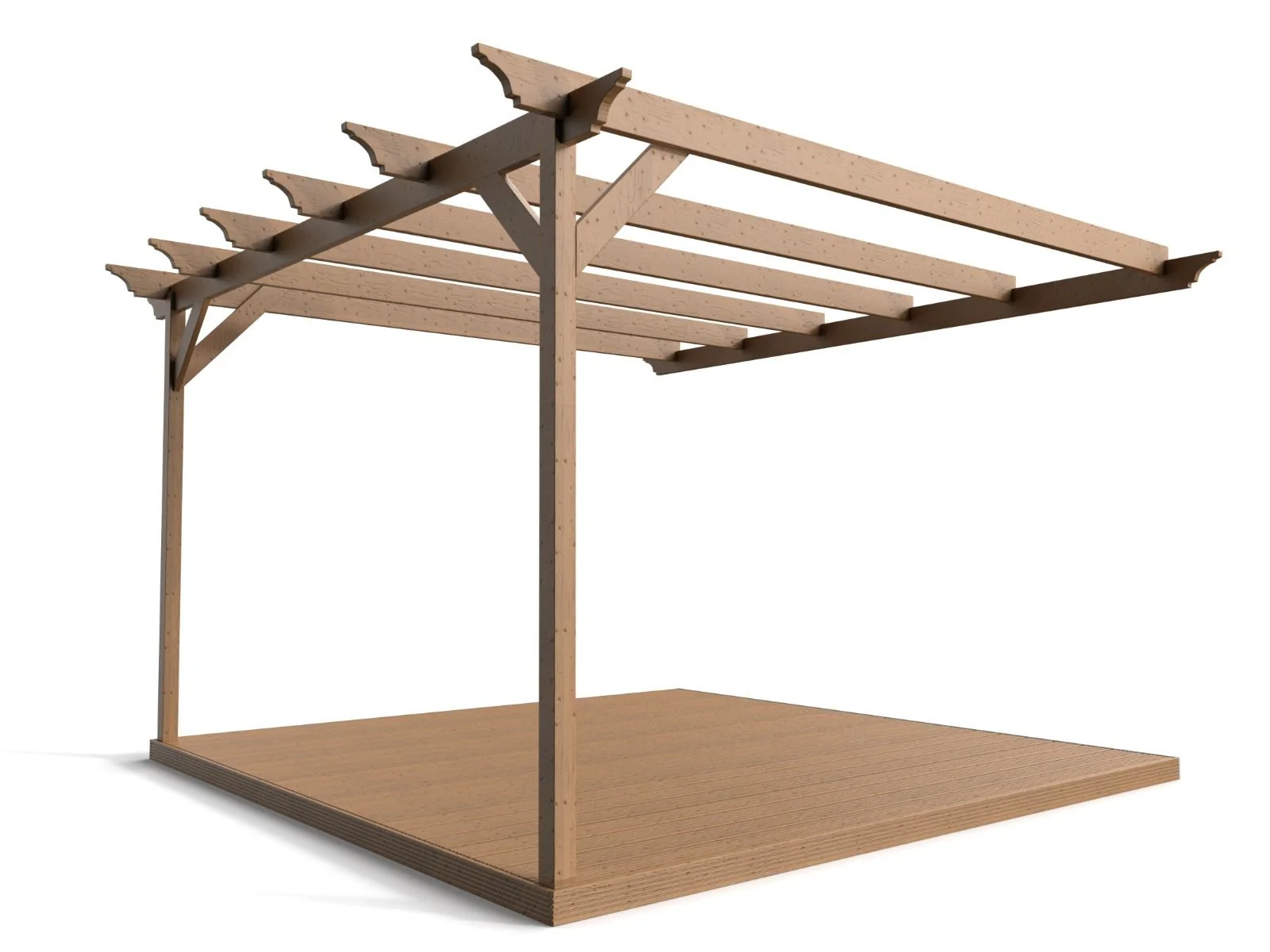 Wall Mounted Pergola and Decking Kit Orchid Design - Image 5