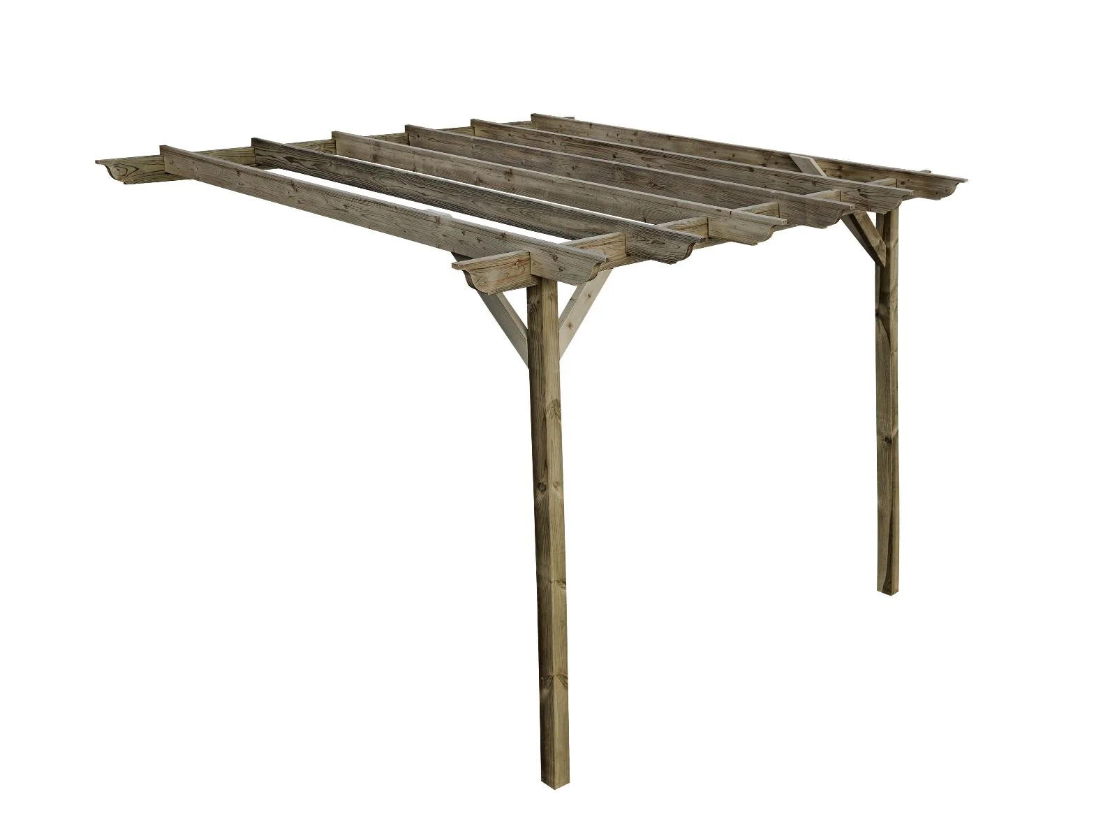 Wall Mounted Wooden Pergola Kit - Longhorn Design - Image 7