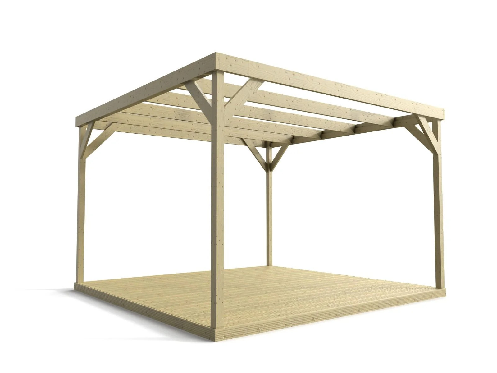 Wooden Box Pergola and Decking Kit - Image 4
