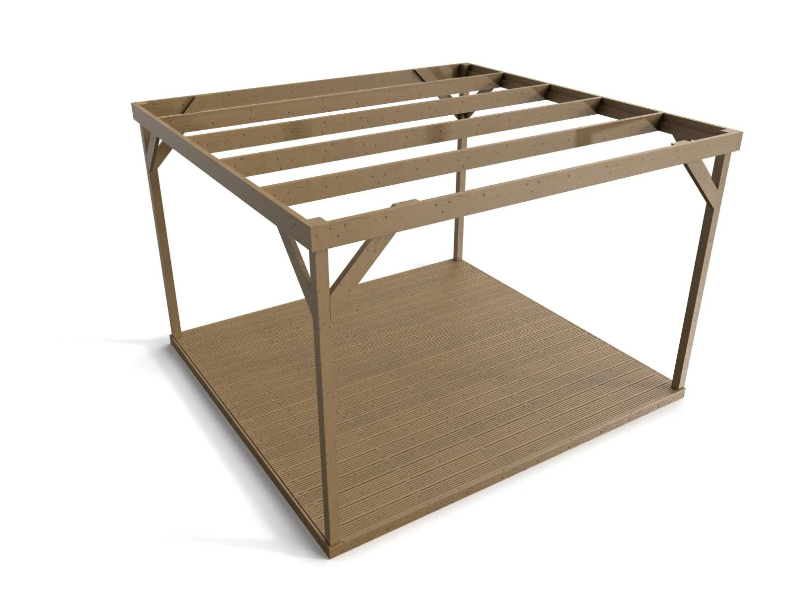 Wooden Box Pergola and Decking Kit - Image 5