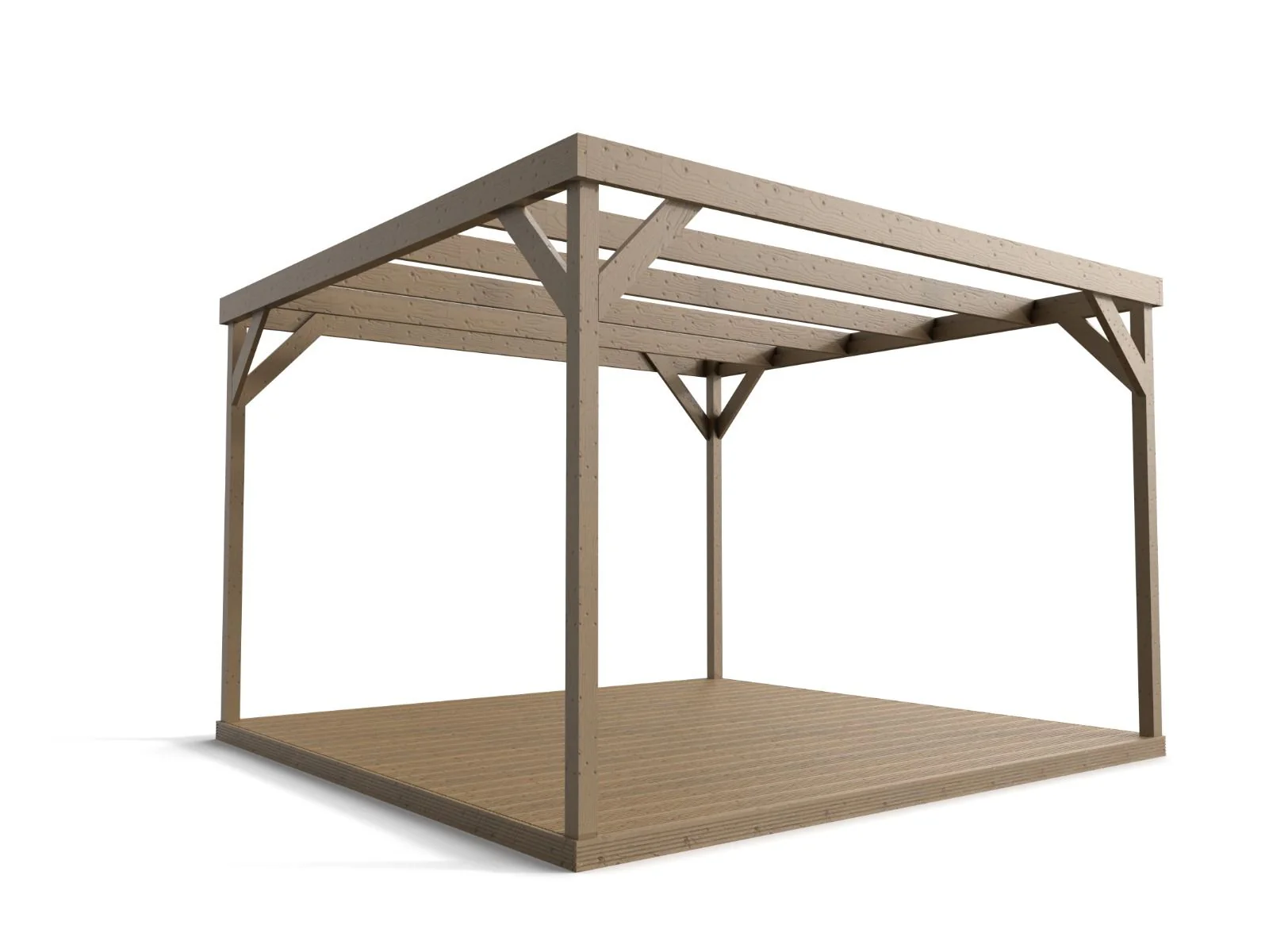 Wooden Box Pergola and Decking Kit - Image 8