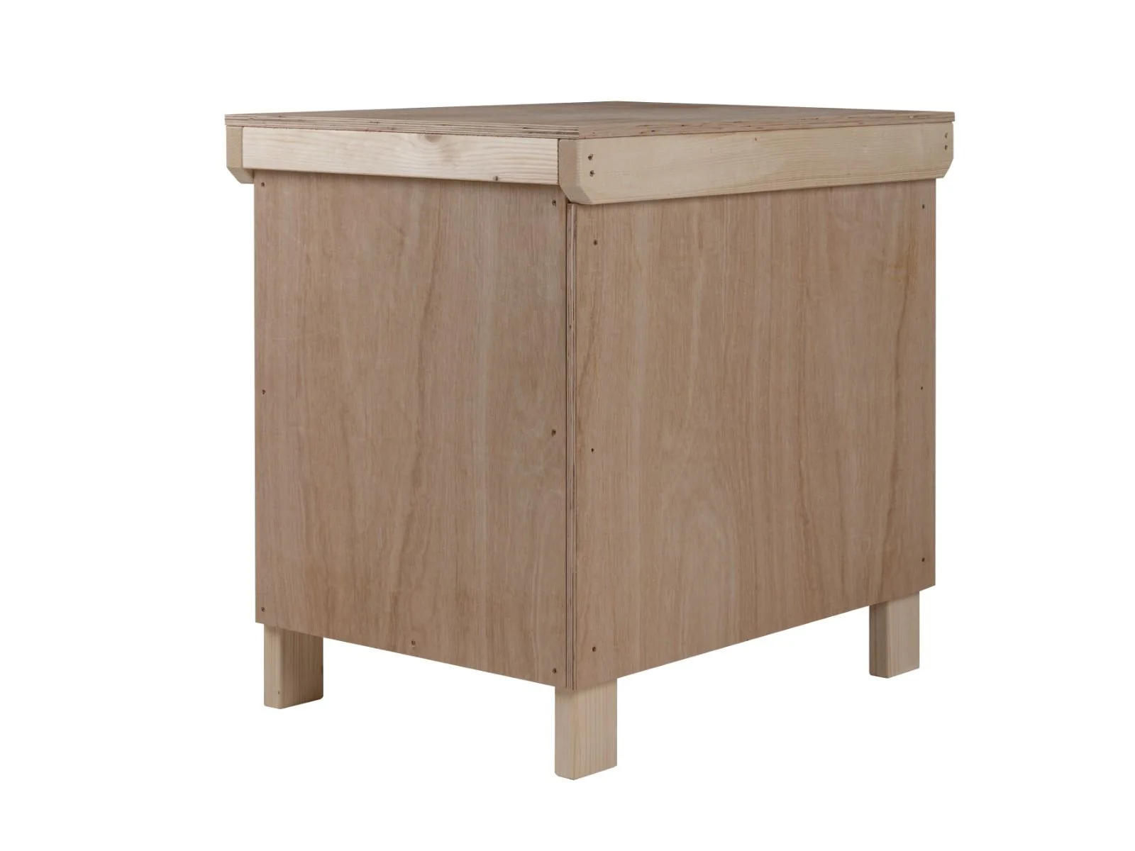 Wooden Eucalyptus hardwood top workbench with lockable cupboard (V.9) - Image 8