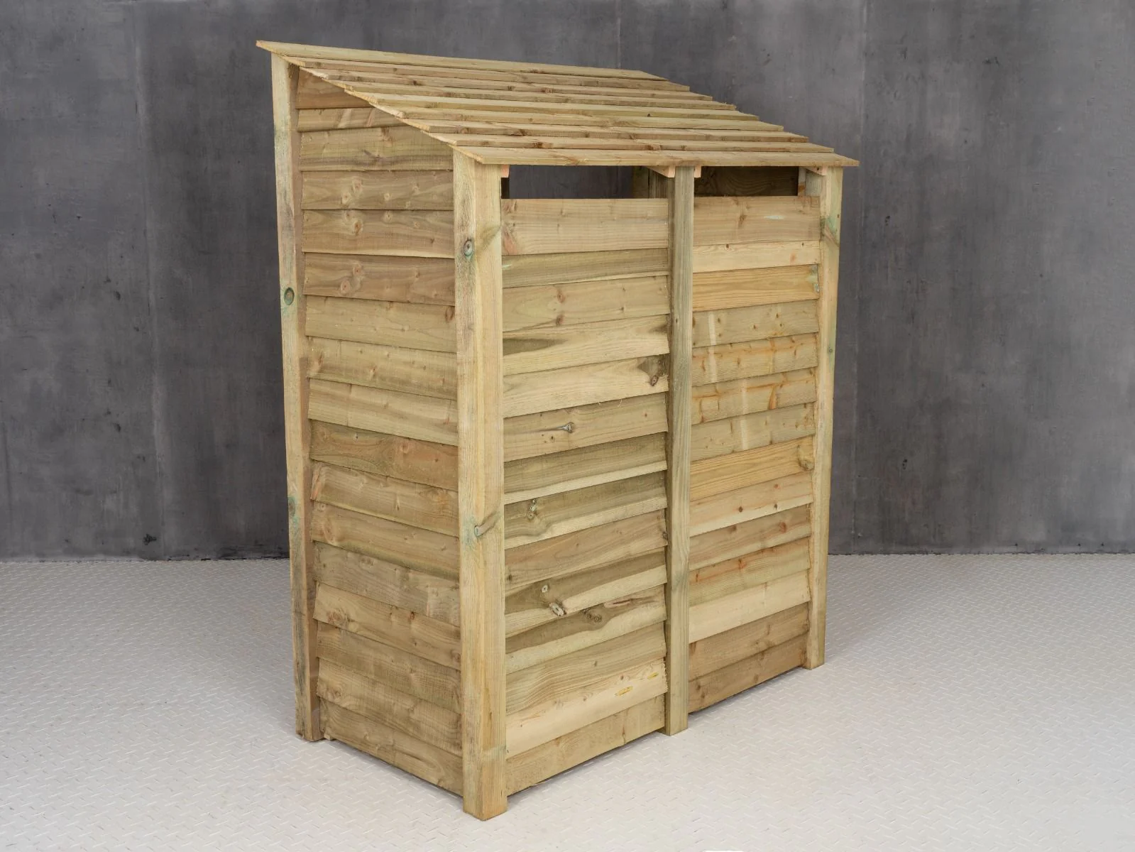 Wooden Garden Tool Storage (Roof Sloping Back) W-146cm, H-126cm or 180cm, D-88cm - Image 4