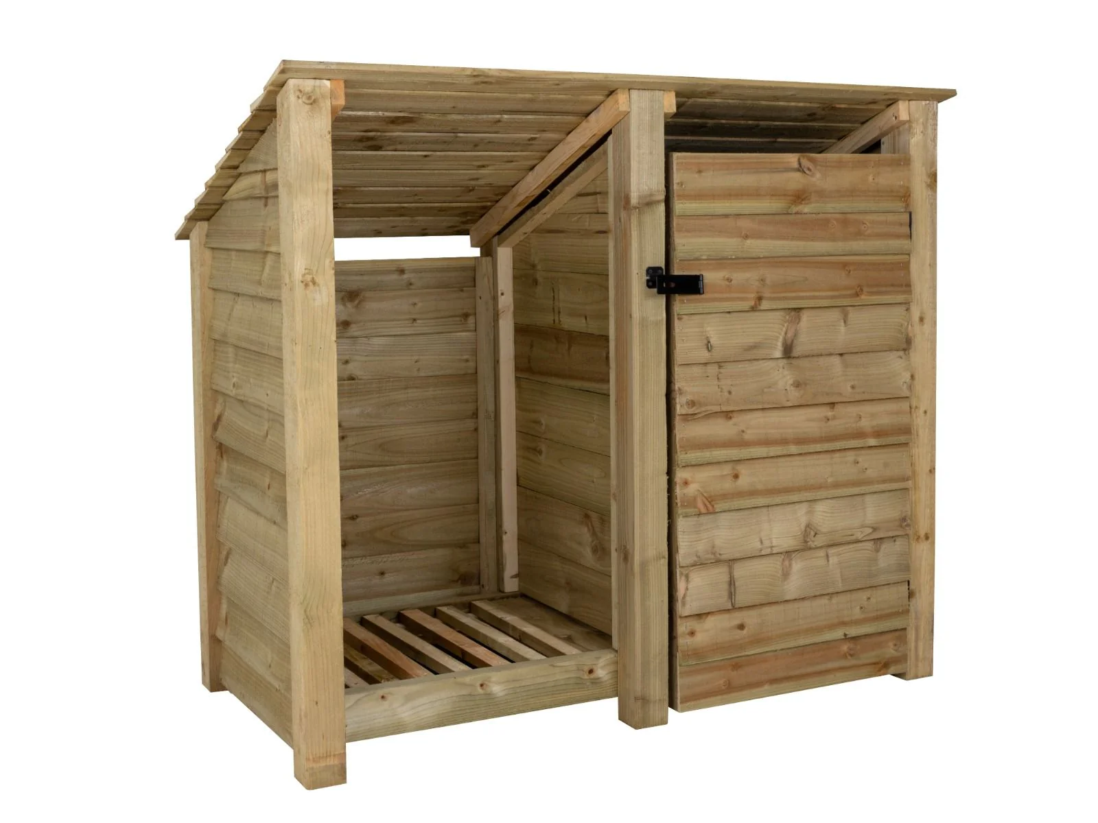Wooden Garden Tool Storage (Roof Sloping Back) W-146cm, H-126cm or 180cm, D-88cm - Image 5