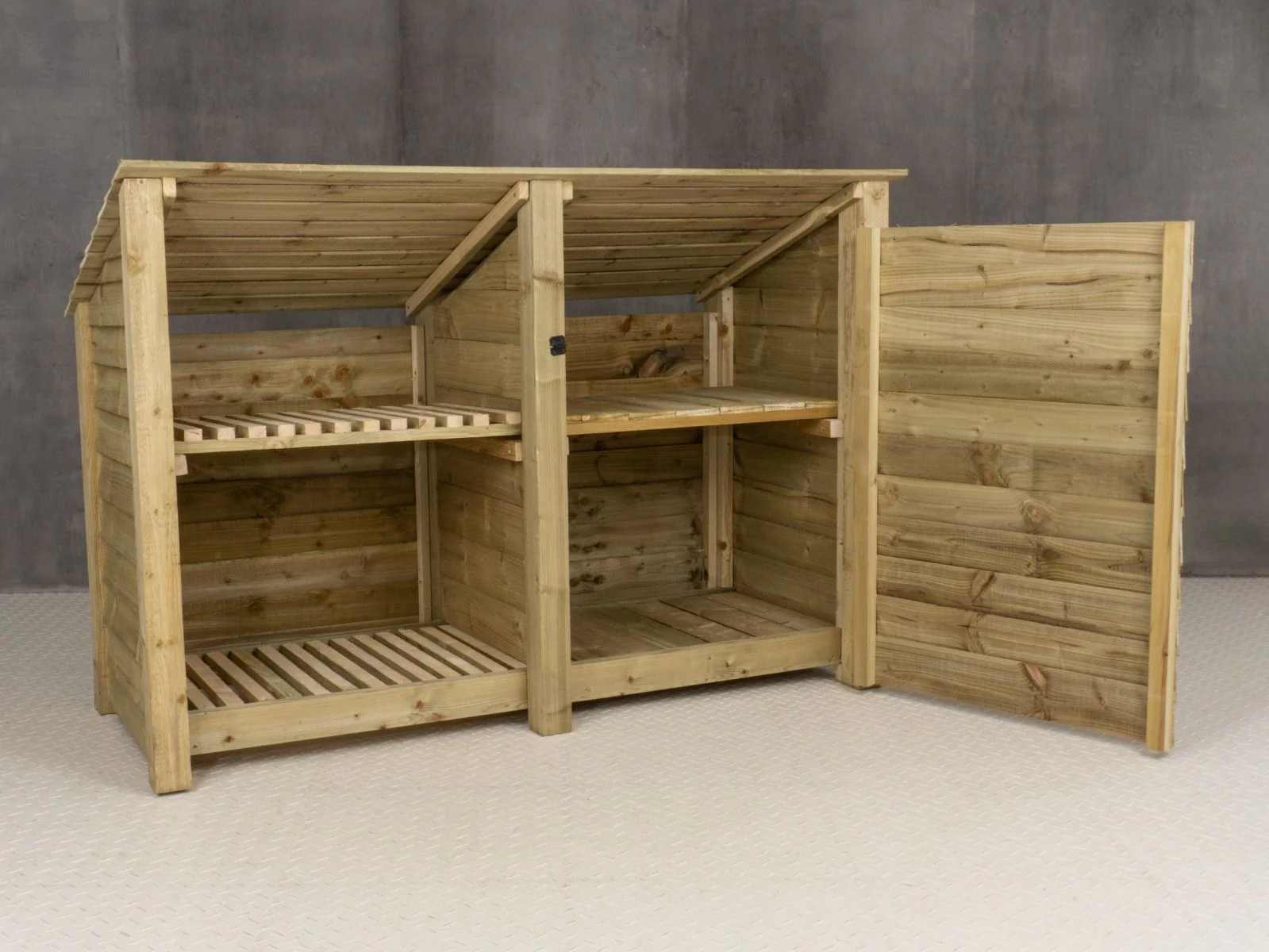 Wooden Garden Tool Storage (Roof Sloping Back) with Shelf W-187cm, H-126cm or 180cm, D-88cm - Image 8