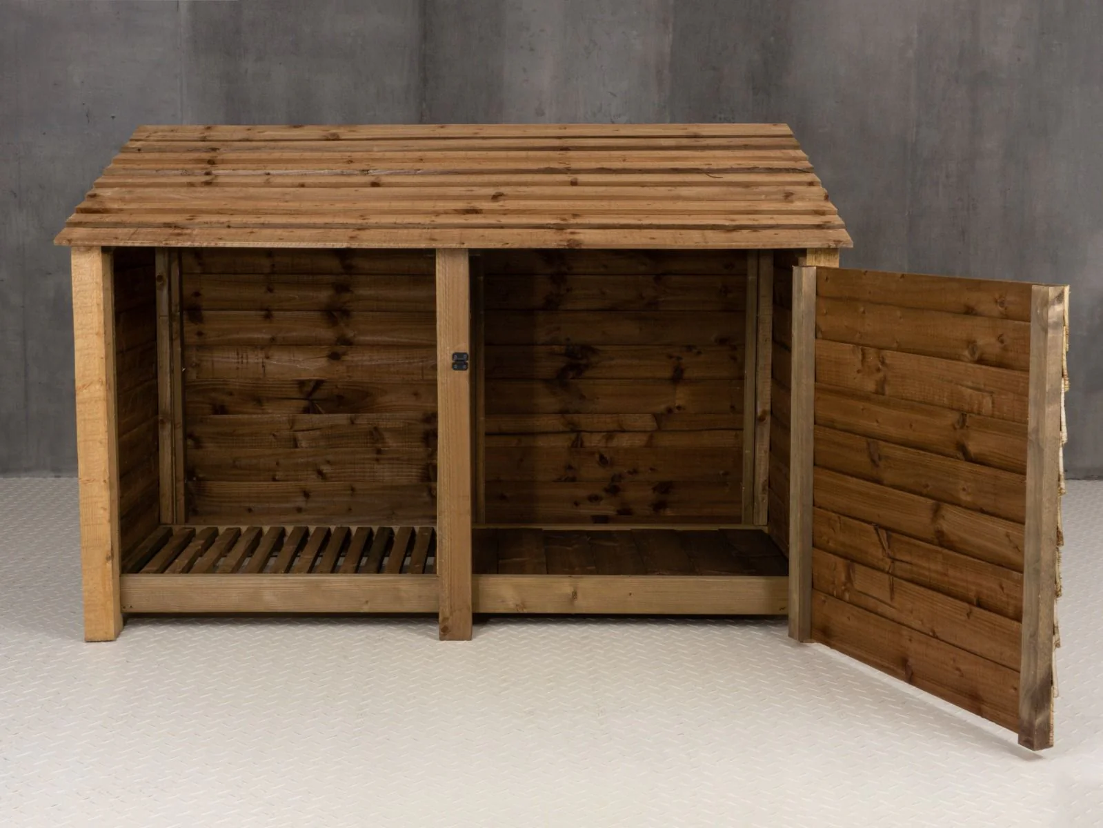Wooden Garden Tool Storage W-187cm, H-126cm or 180cm, D-88cm - Brown Finish - Image 6