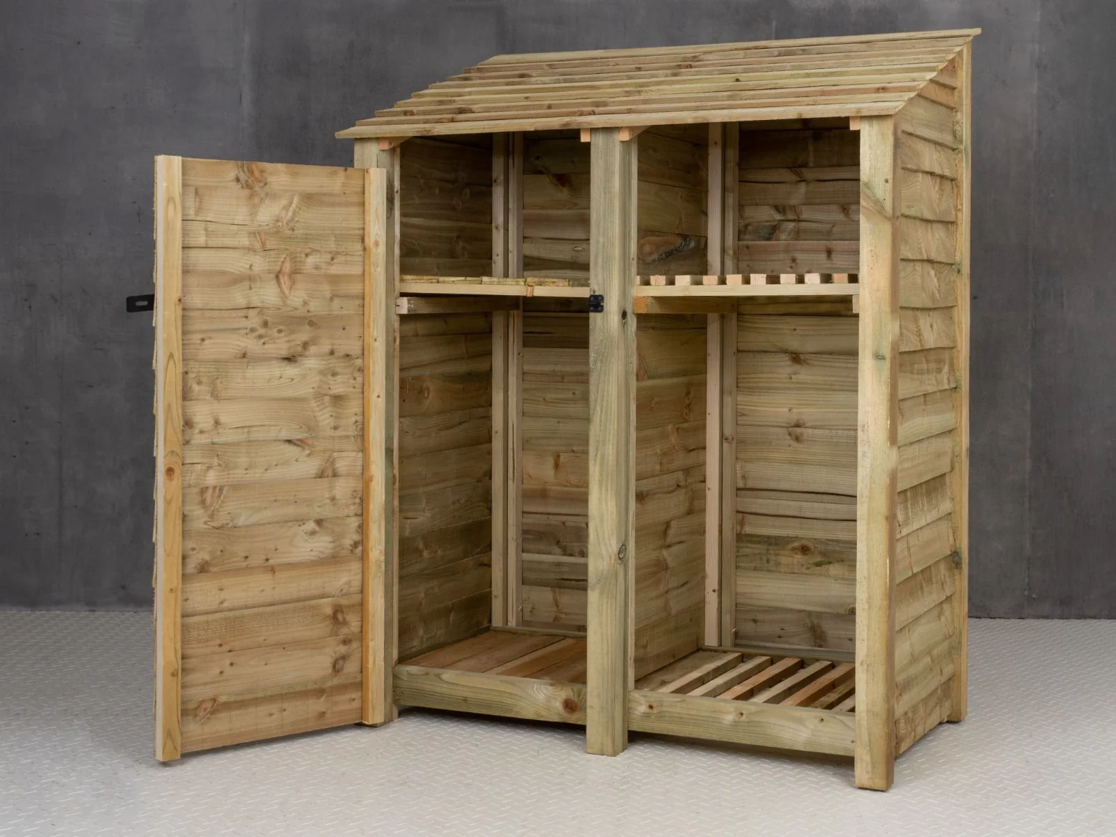 Wooden Garden Tool Storage with Shelf W-146cm, H-126cm or 180cm, D-88cm - Image 3