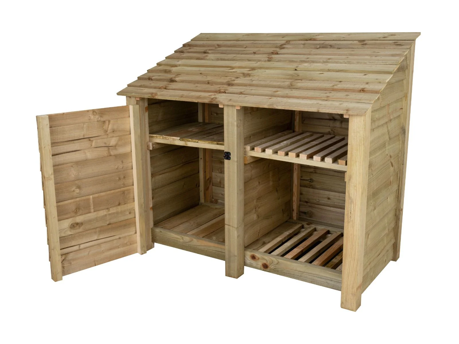 Wooden Garden Tool Storage with Shelf W-146cm, H-126cm or 180cm, D-88cm - Image 9