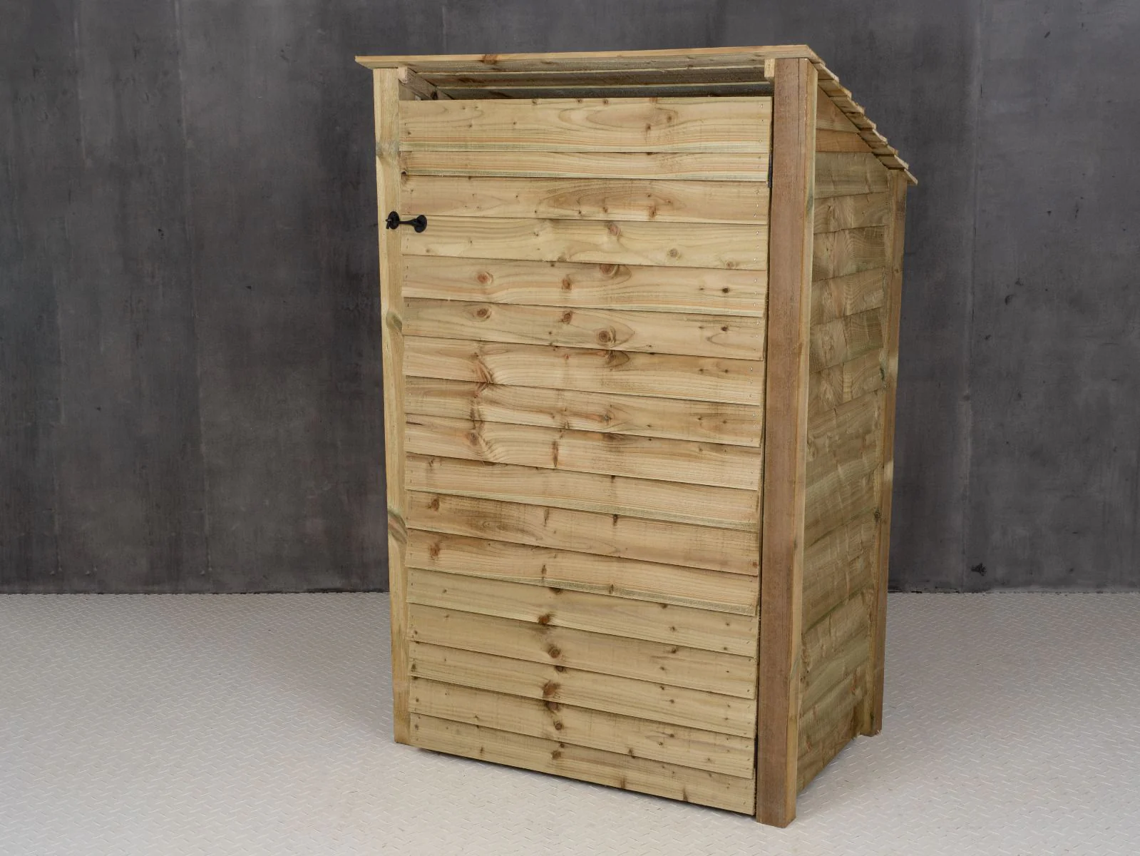 Wooden Log Store (Roof Sloping Back) with Door W-119cm, H-126cm Or 180cm, D-88cm - Image 2