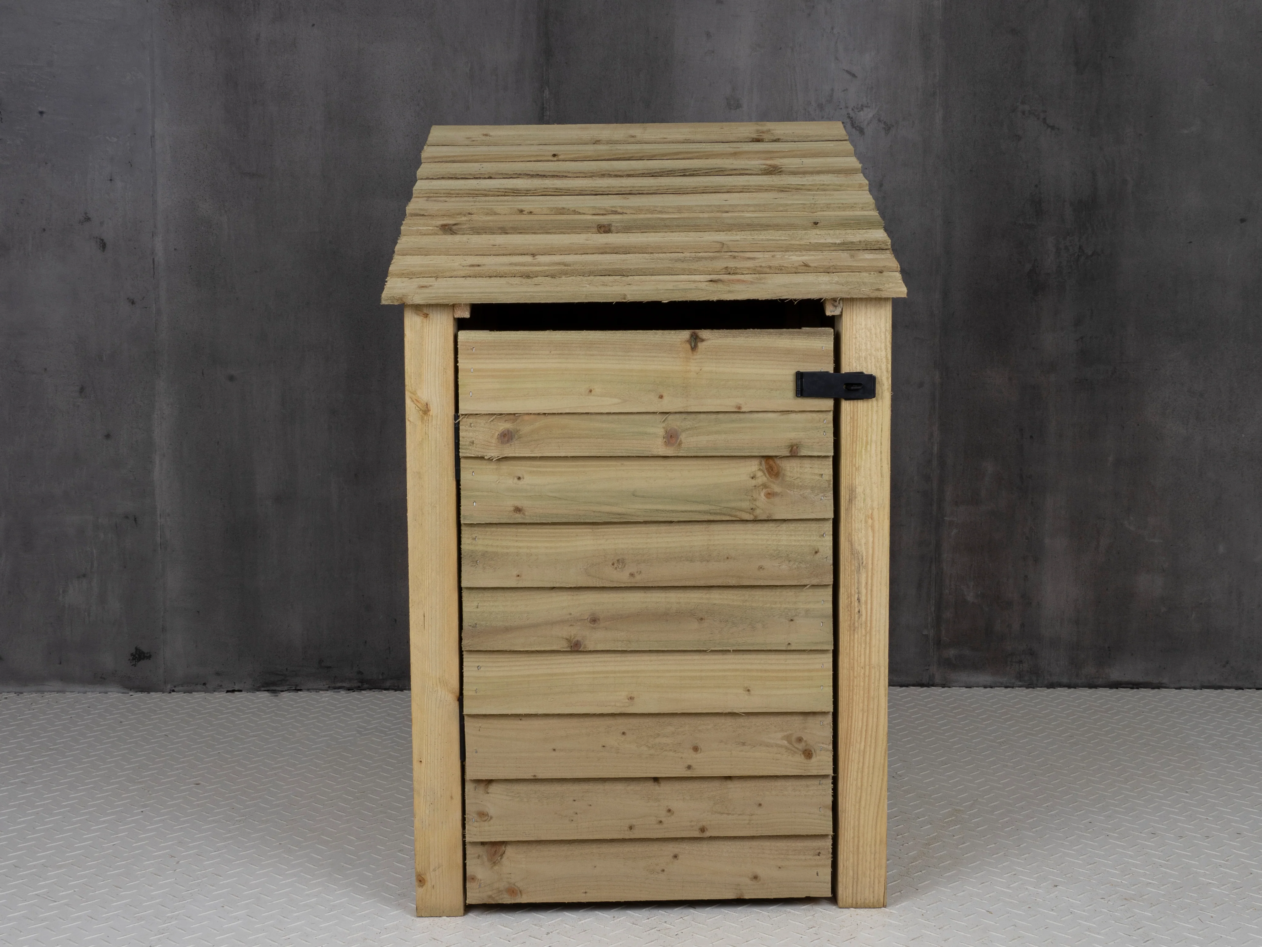 Wooden Log Store with Door and Shelf W-79cm, H-126cm or 180cm, D-88cm - Image 3