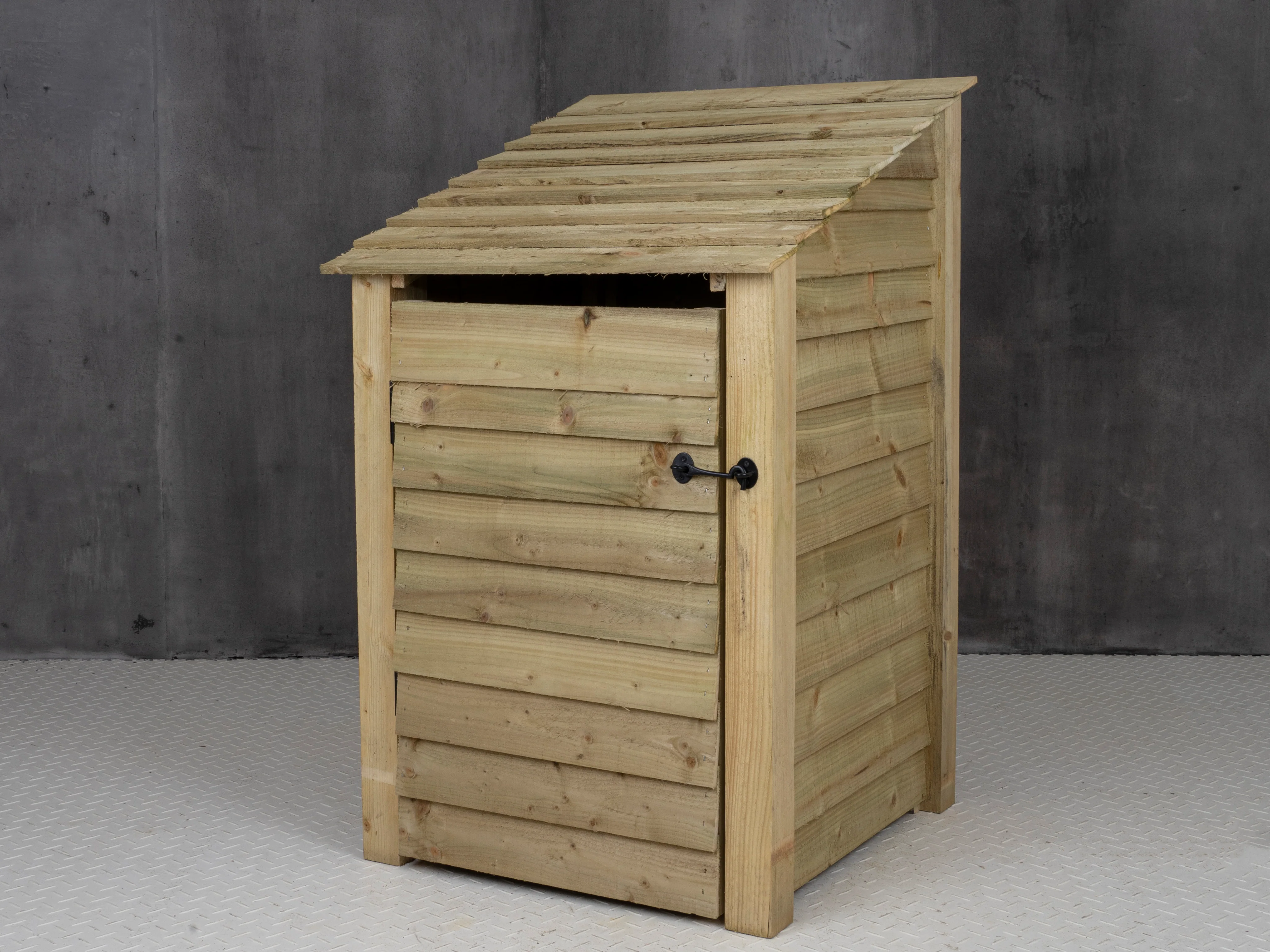 Wooden Log Store with Door and Shelf W-79cm, H-126cm or 180cm, D-88cm - Image 4