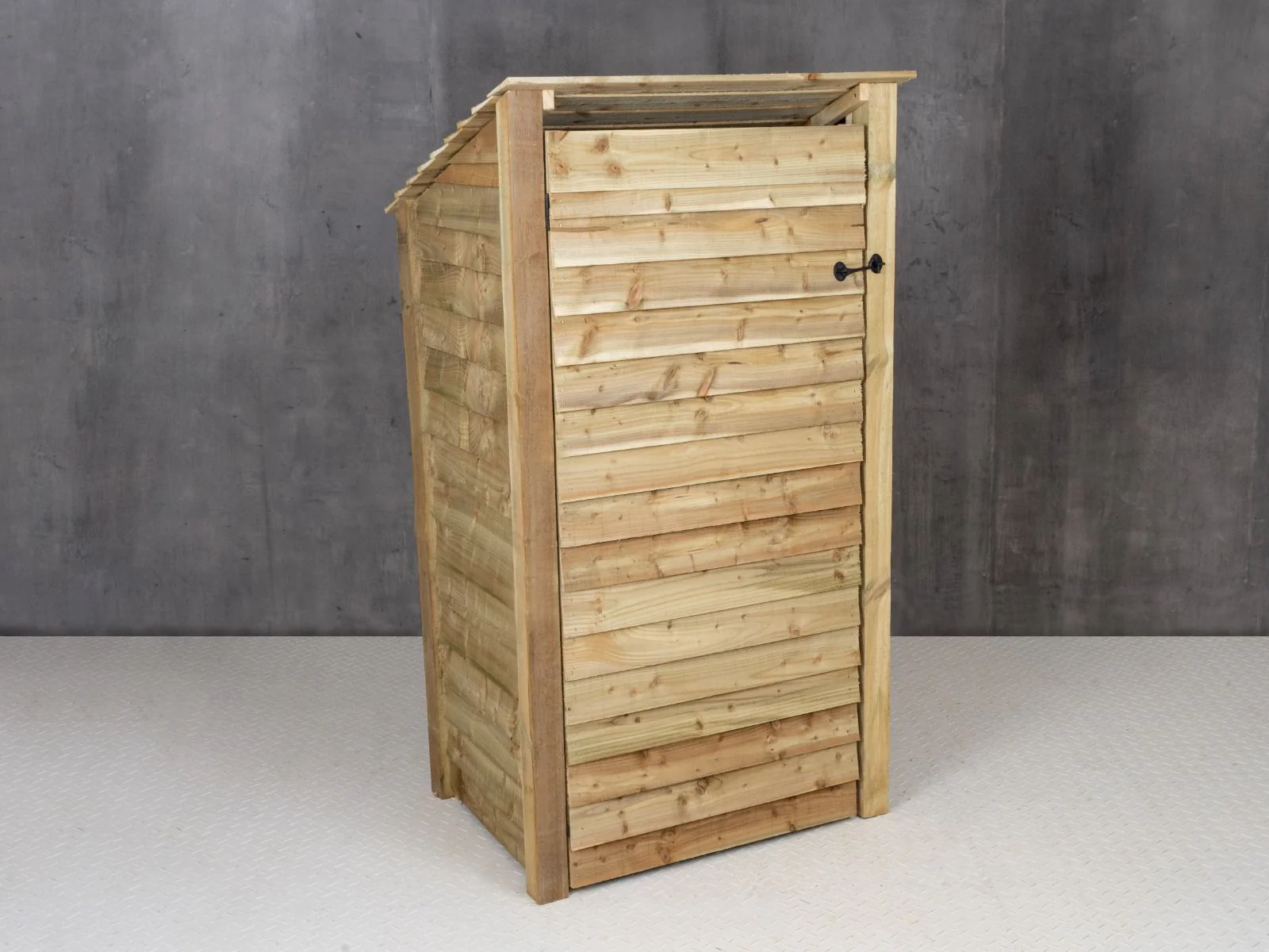 Wooden Log Store with Door (Roof Sloping Back) W-99cm, H-126cm Or 180cm, D-88cm - Image 2