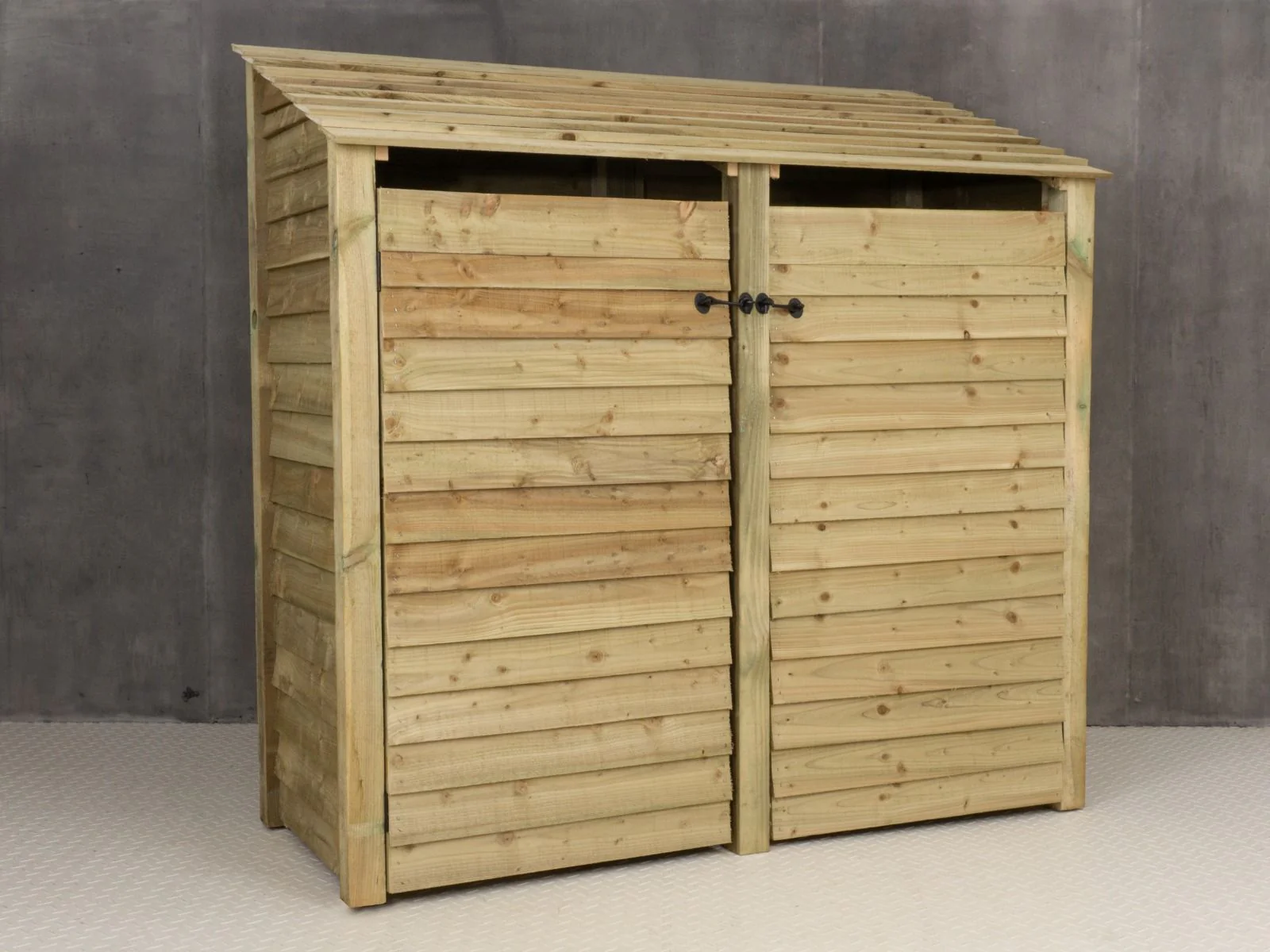Wooden Log Store with Doors and Shelf W-187cm, H-126cm or 180cm, D-88cm - Image 3