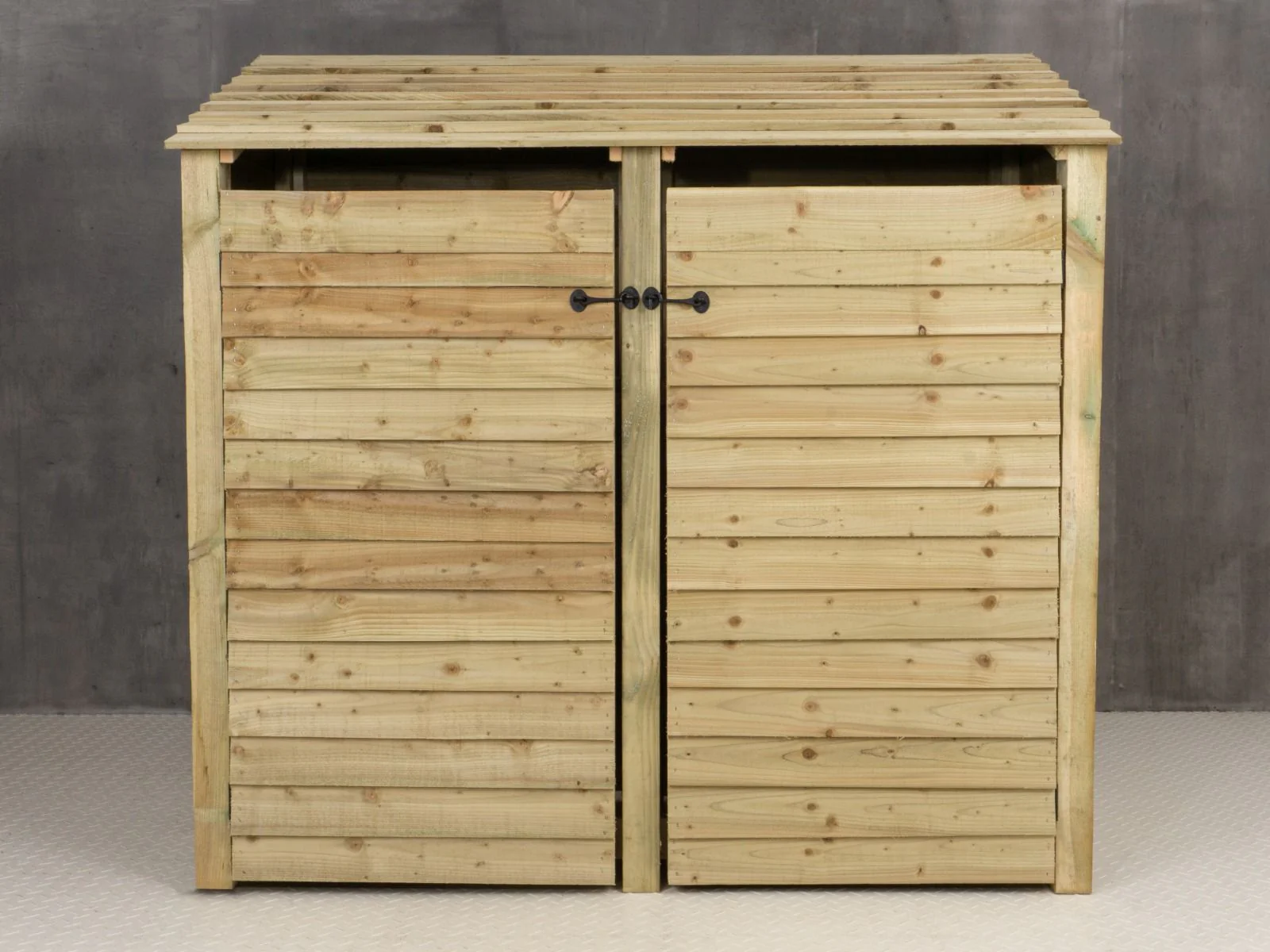 Wooden Log Store with Doors and Shelf W-187cm, H-126cm or 180cm, D-88cm - Image 4