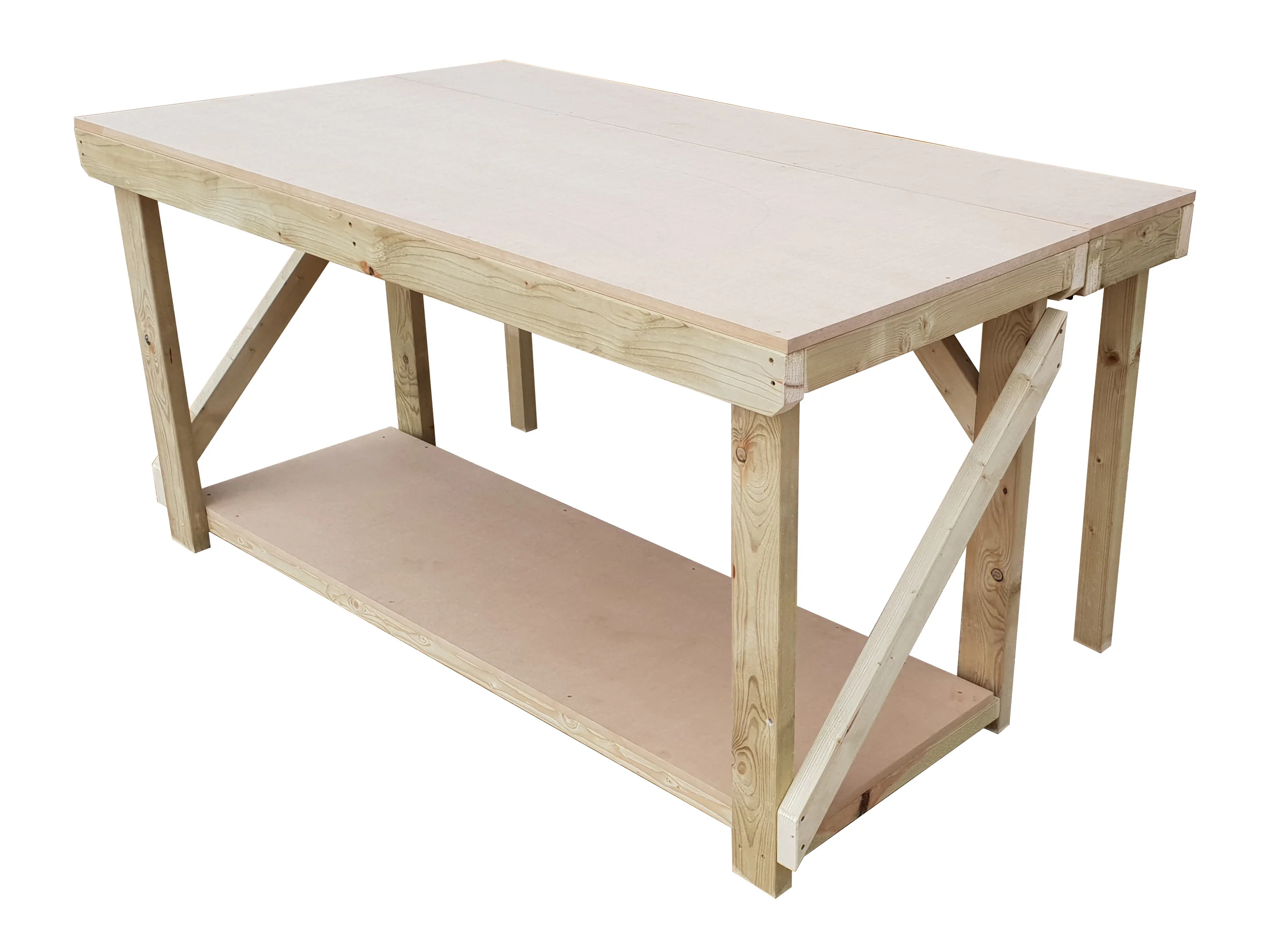 Wooden MDF Top Workbench With Extendable Working Surface - Image 3