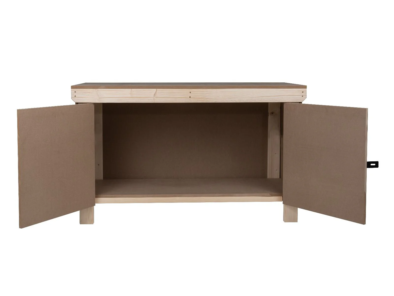 Wooden MDF Top Workbench With Lockable Cupboard (V.9) with back panel - Image 7